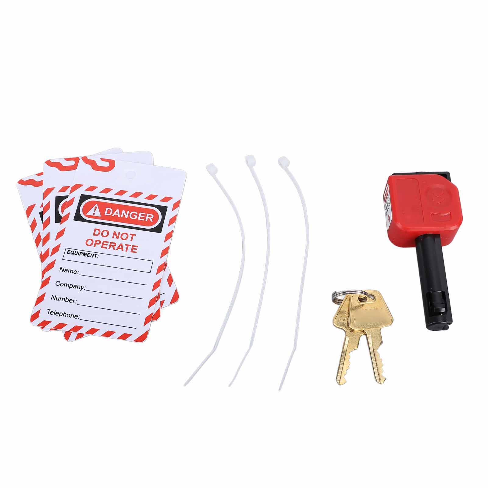 Toivize Dpr1 Selbstverriegelndes Leitungsschutzschalterschloss Für 10-mm-sicherungen, Aus Abs/pc, Mit Versenkbaren Schlüsseln