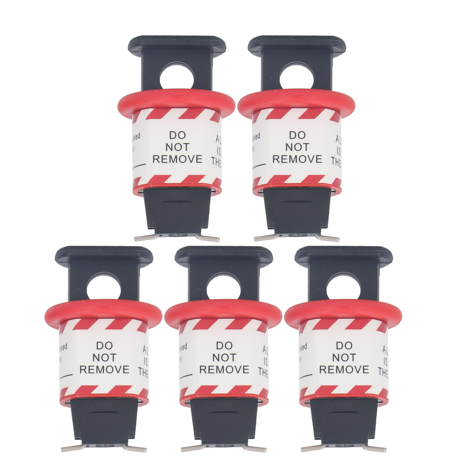 Sicherheitsverriegelungs-leistungsschalter – 5er-pack – Hitzebeständiges Pa66 – Lochabstand ≤ 12 Mm – Kompatibel Mit Industriellen Loto-systemen