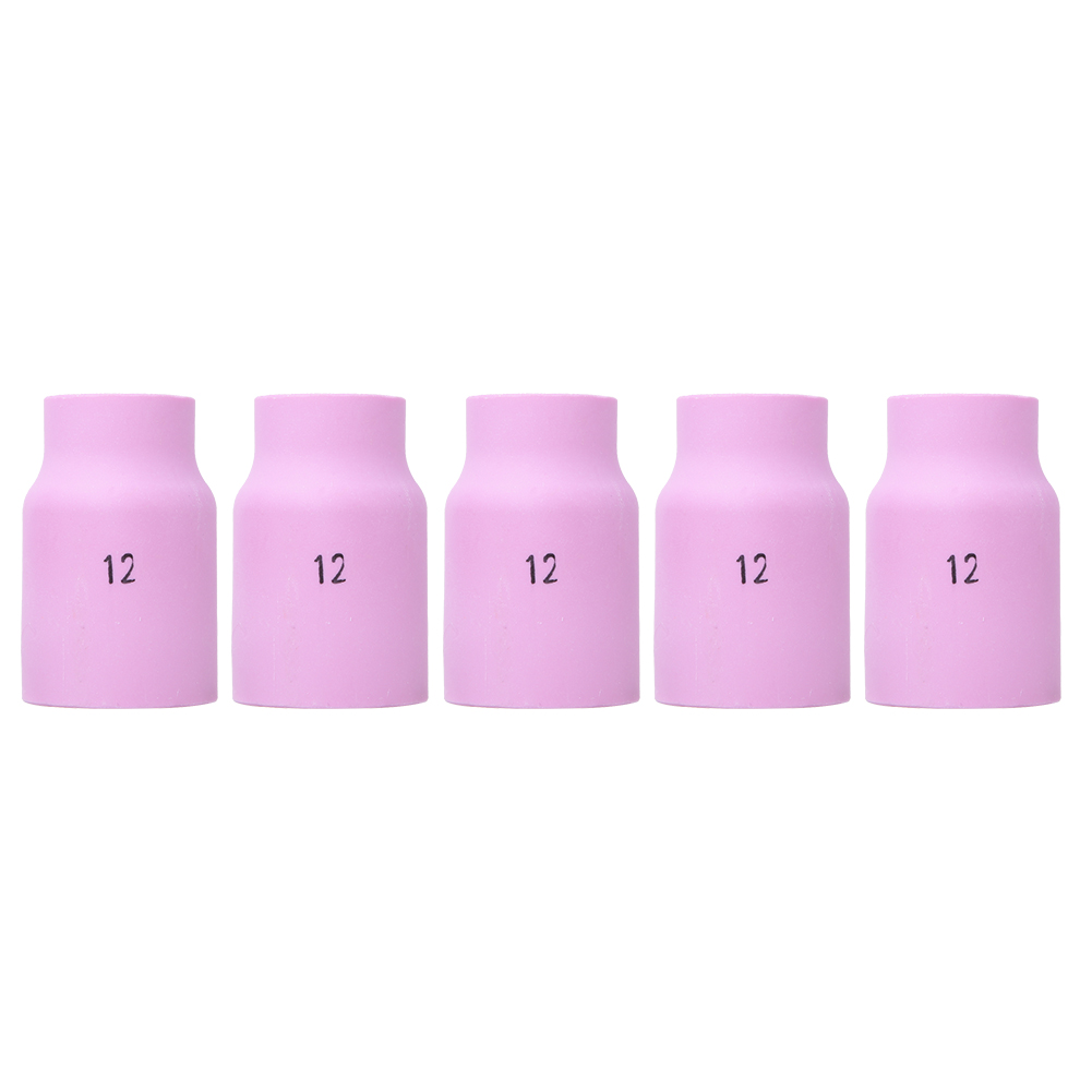 53n87 12 Tig-keramikdüsen – 5er-pack, Hohe Hitzebeständigkeit, Kompatibel Mit 9/17/18/20/26-brennern