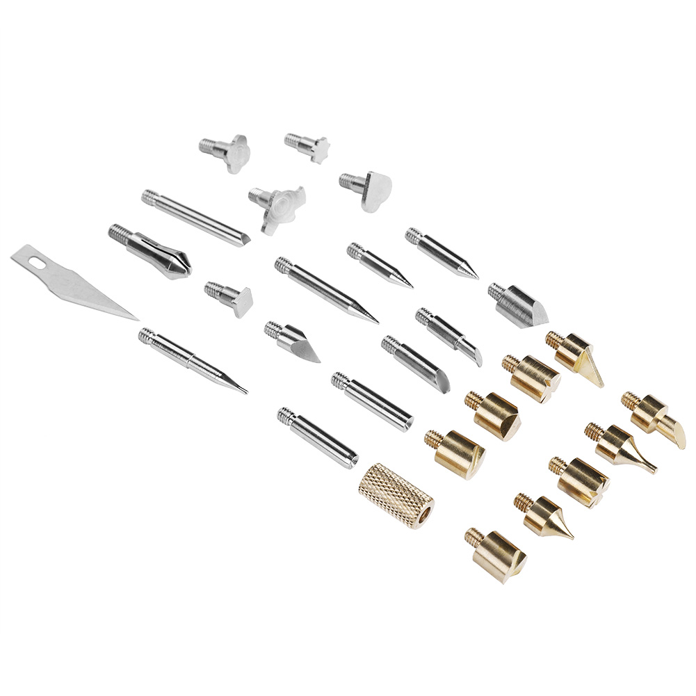 28-teiliges Pyrographie- Und Lötspitzen-set Für 30-w-lötkolben, Kupferspitzen Mit 3,7-mm-gewinde, Zubehör Für Holzgravur Und Kreatives Basteln