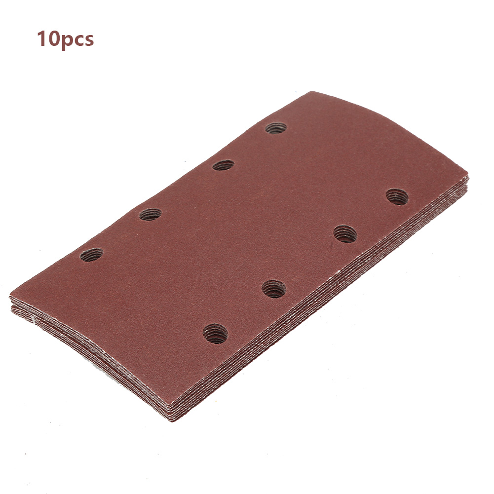 Toivize 10-teiliges 93x190mm Aluminiumoxid-schleifpapier Mit 8 Staubdichten Löchern Für Holz Und Metall