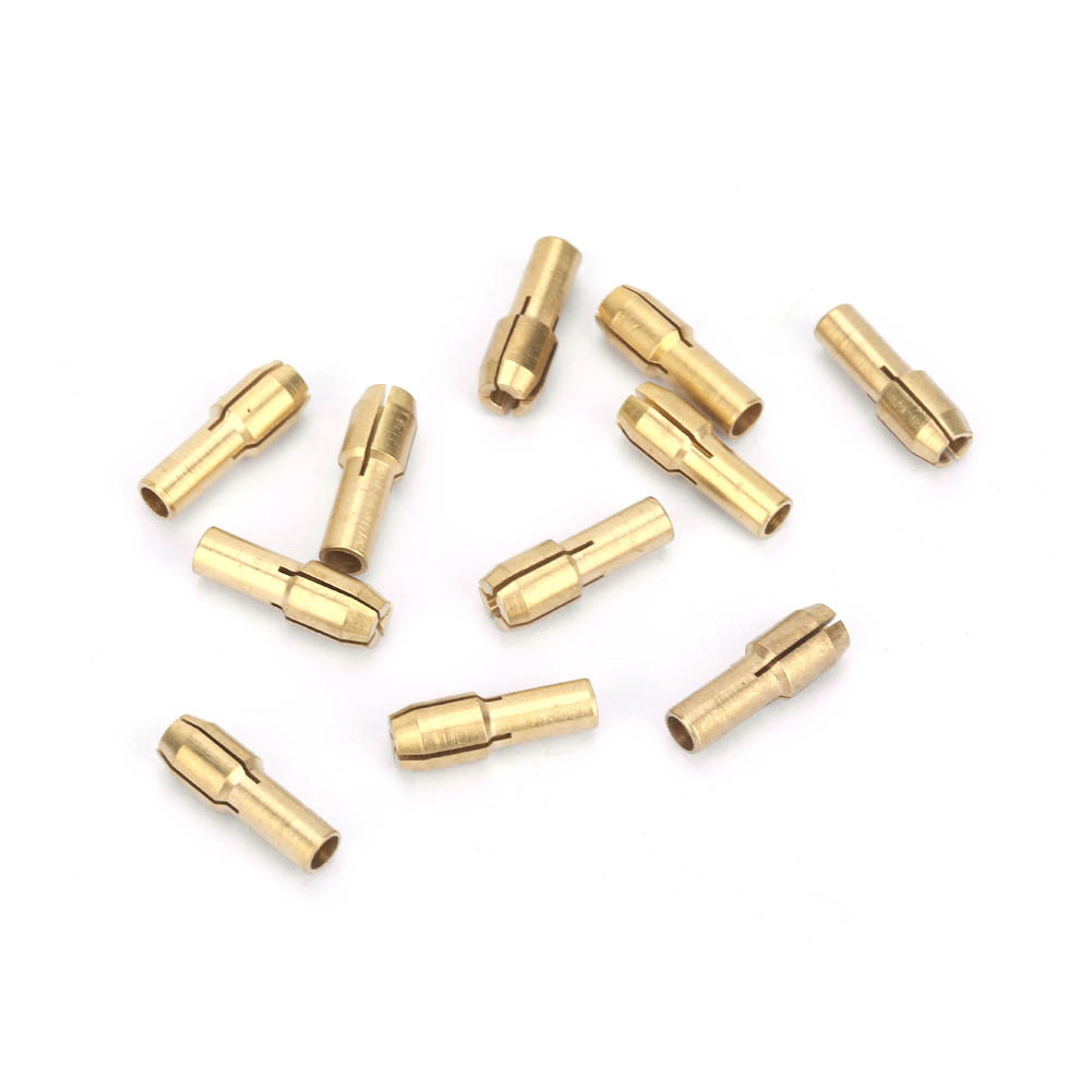 Satz Mit 11 Messing-spannzangen Für Rotationswerkzeuge, Durchmesser 0,5 Bis 3,2 Mm, Vergoldetes Präzisionszubehör Zum Gravieren Und Feinschleifen