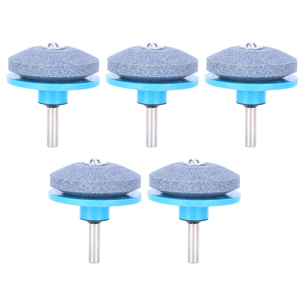 Rasenmähermesserschärfer – [marke] – 1/4"-modell – Cyan, Metall/kunststoff, 5-teiliges Set, 55 X 50 Mm, Für Bohrmaschine