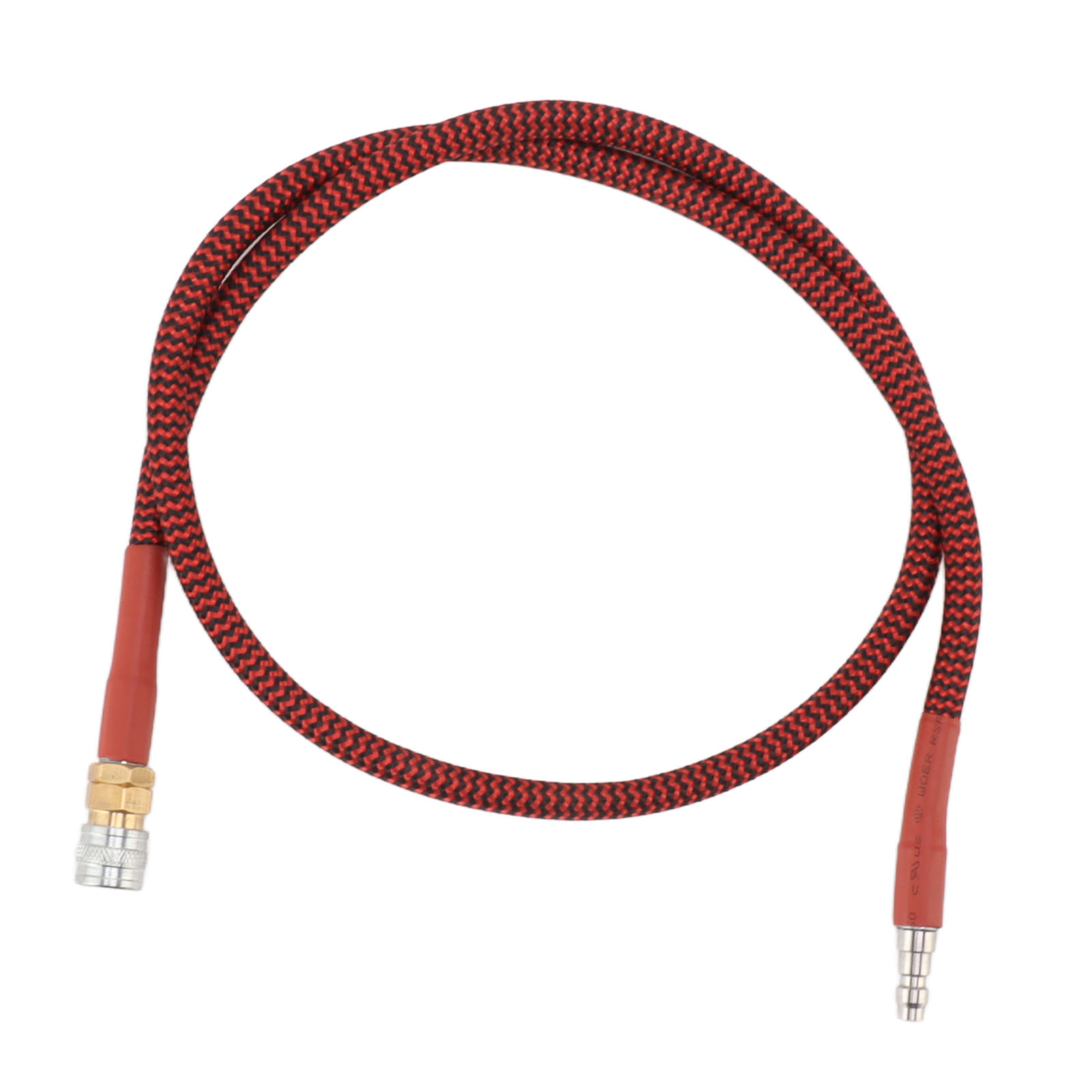 8-mm-co2-füllschlauch, Schnellkupplung, Verstärkte Dichtung, Rot-schwarzer Mantel, 91 Cm, Poliertes Messing Für Brauzwecke