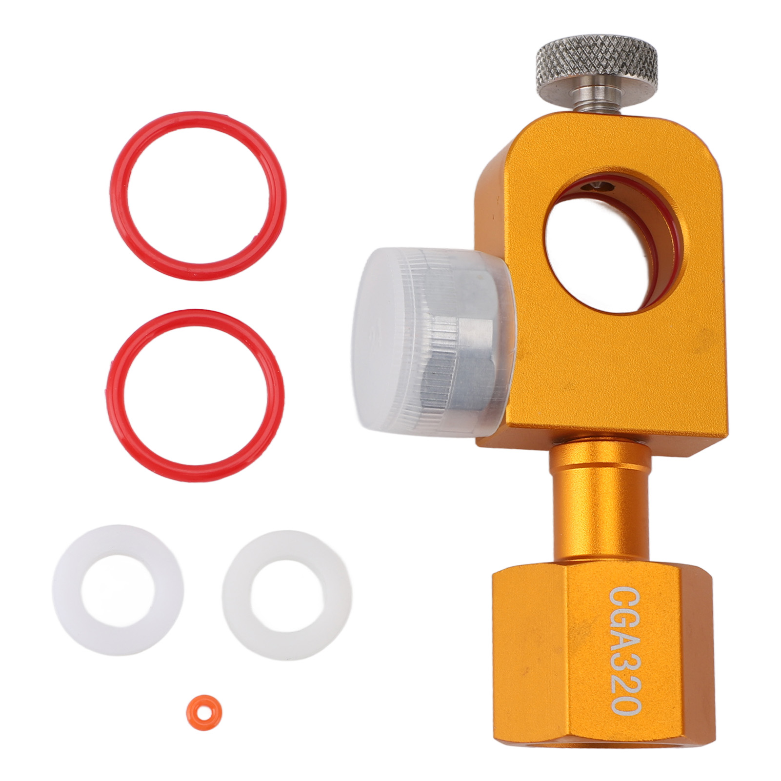 Co2-nachfülladapter Cga320 Für Duo-siphon Mit Manometer, Edelstahl Und Aluminium, Schnelles Und Sicheres Nachfüllen