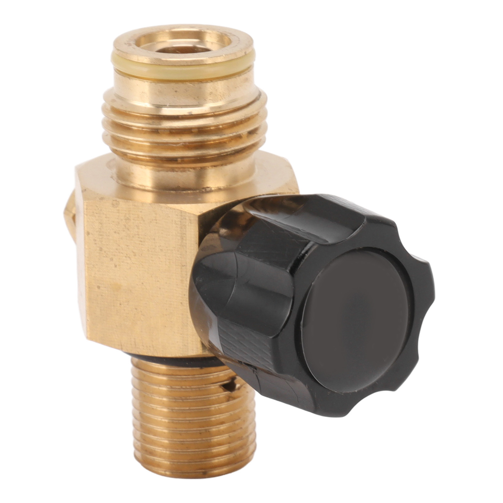 Toivize Co2-fülladapter, G1/2-14 Und 5/8"-18unf Messinganschluss Mit Schwarzem Ein/aus-ventil, 5000 Psi