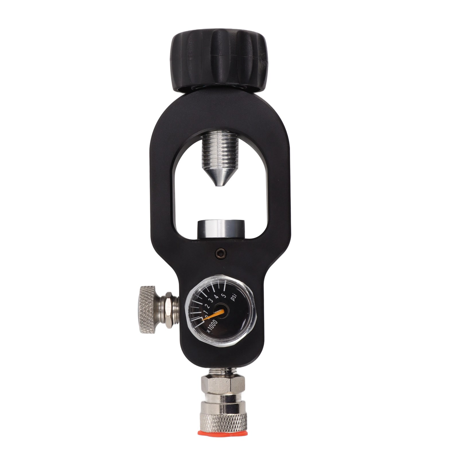 Toivize Co2-füllventil Universaladapter, Auslaufsicher, Edelstahl Und Schwarzes Aluminium Für Gasflaschen
