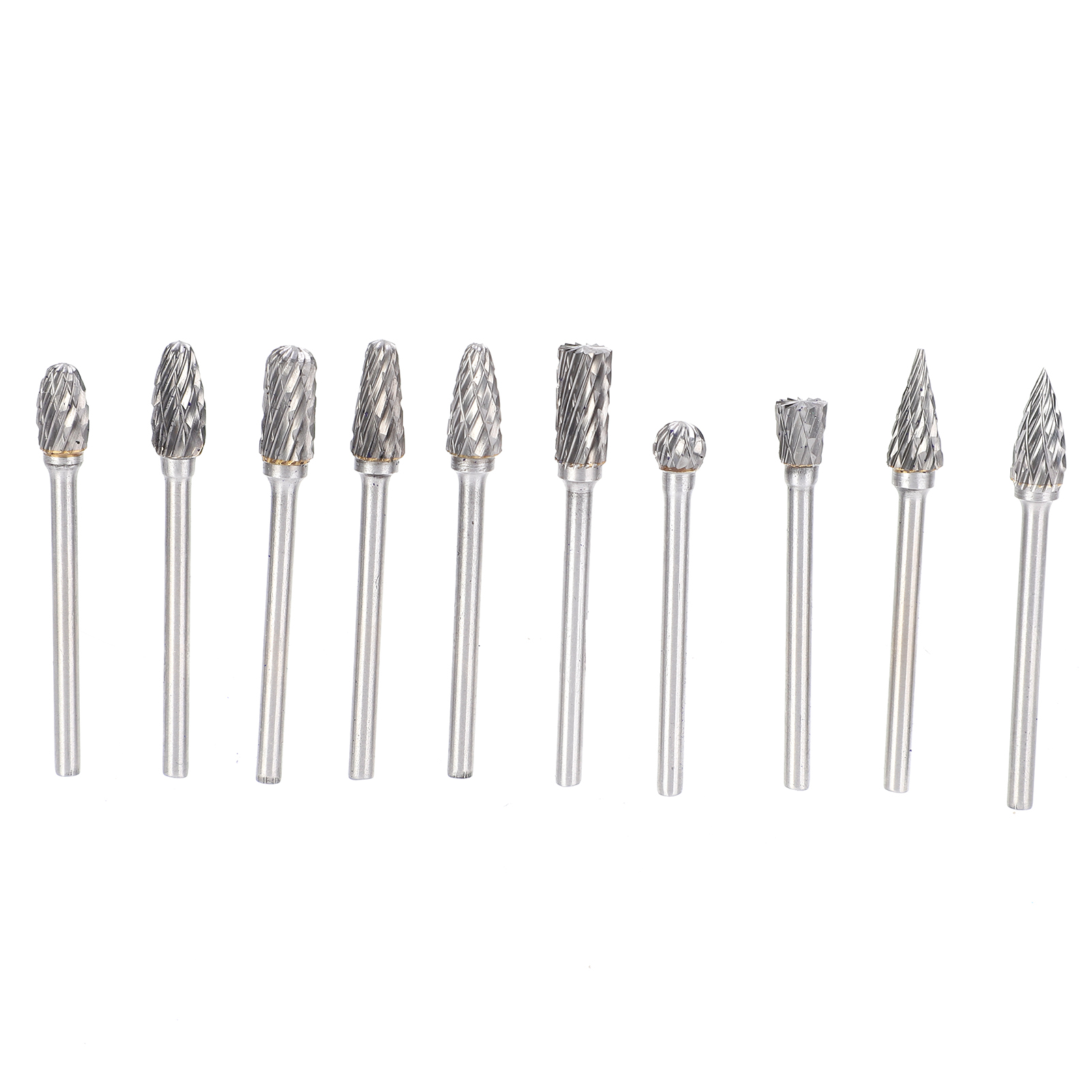 Set Mit 10 Hartmetall-rotationsfräsern 3x6 Mm – Universeller Zylinderschaft Für Holz Und Metall, Hohe Präzision