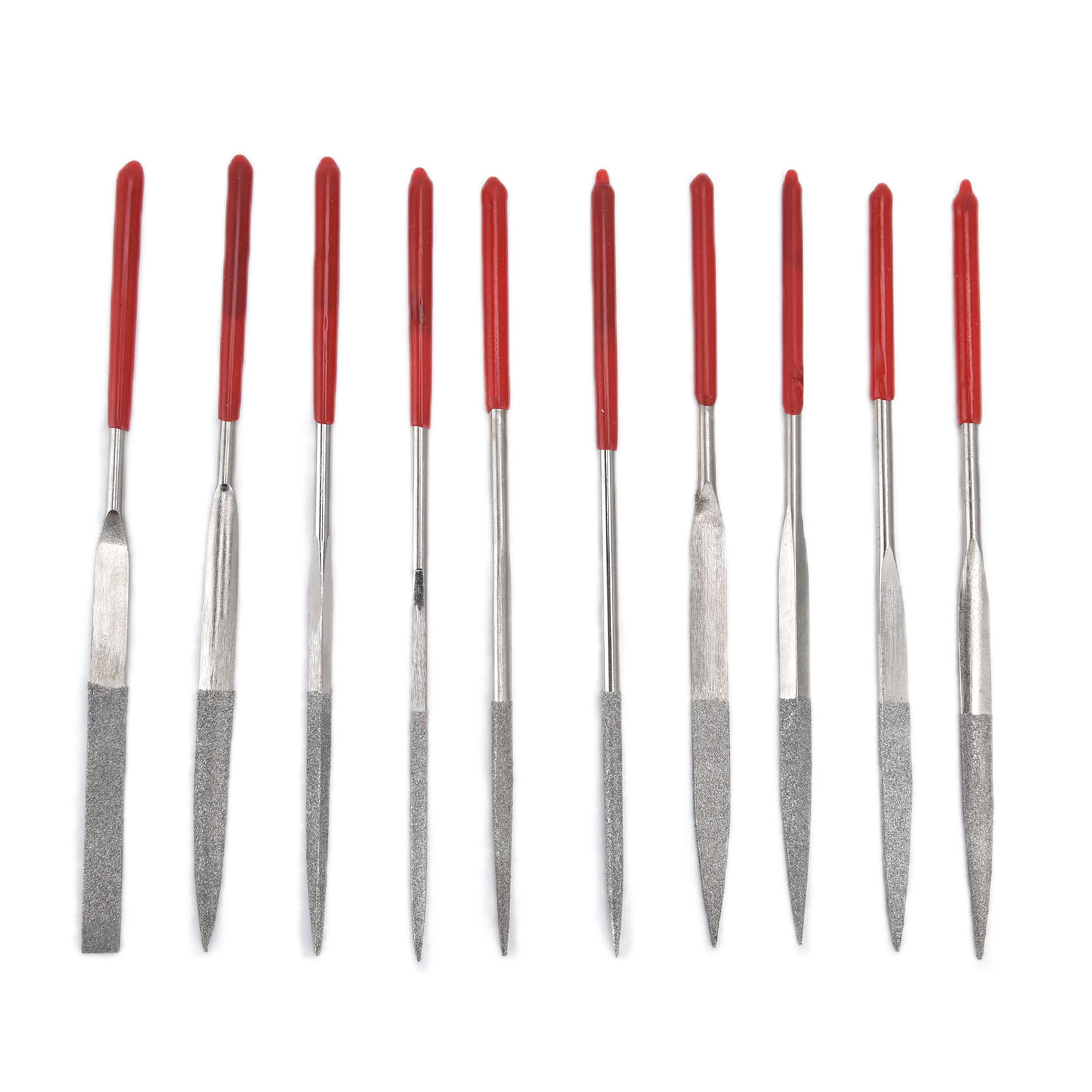 Set Mit 10 Toivize Handfeilen Aus Gehärtetem Stahl, 4 X 160 Mm, Ergonomisch Für Schmuck Und Intarsien