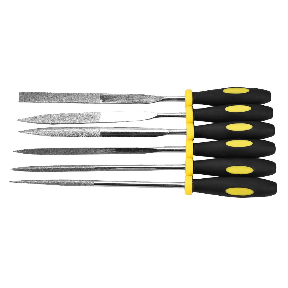 6er-set Rt-f022 Handfeilen Aus Kohlenstoffstahl, 4 X 160 Mm, Für Holz Und Metall – Professionelles, Vielseitiges Set, Flach, Halbrund