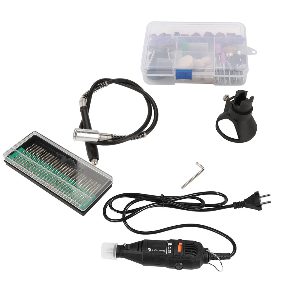 130-w-mini-elektroschleifer – 160-teiliges Set Mit Flexibler Welle Und 3-mm-bohrfutter Für Präzise Heimwerkerarbeiten