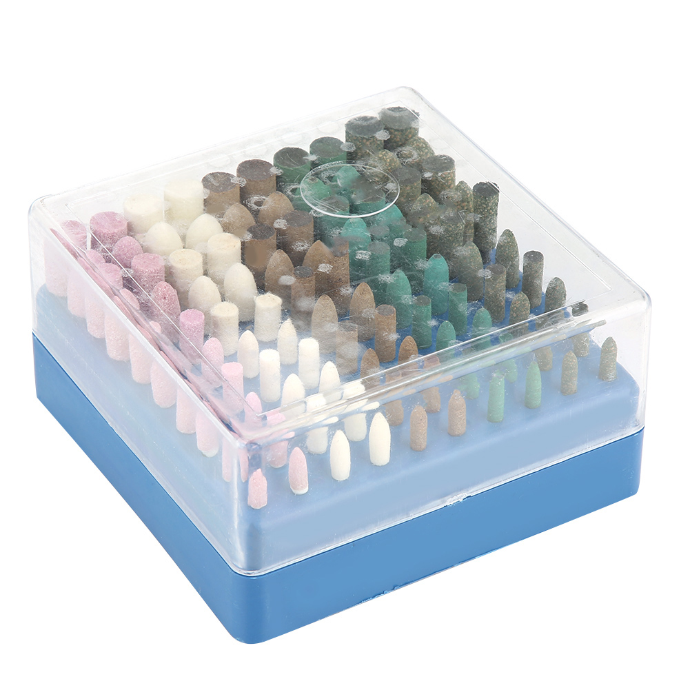 100-teiliges Schleif- Und Polierbit-set Für Rotationswerkzeuge, 3-mm-schaft, Keramik, Wolle, Leder, Gummi, Inklusive Koffer
