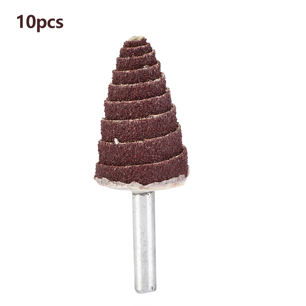 6x25mm Kegelschleifscheiben Mit 6mm Schaft – Packung Mit 10 Schleifpapierscheiben Für Rotationswerkzeuge, Präzises Schleifen Und Effizientes Polieren Von Metallen Und Holz