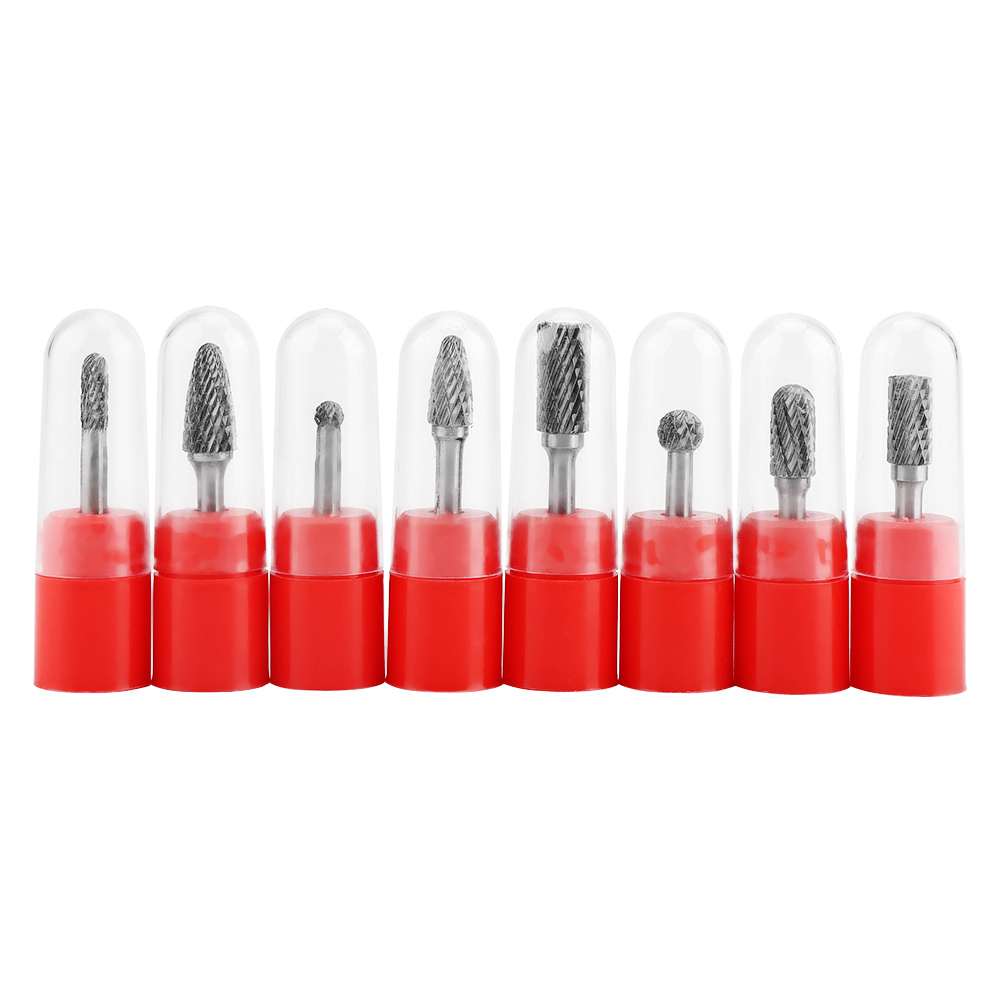 Set Mit 8 Hartmetall-rotationsfräsern Mit 6,35-mm-schaft Für Winkelschleifer – Hohe Präzision, Lange Lebensdauer