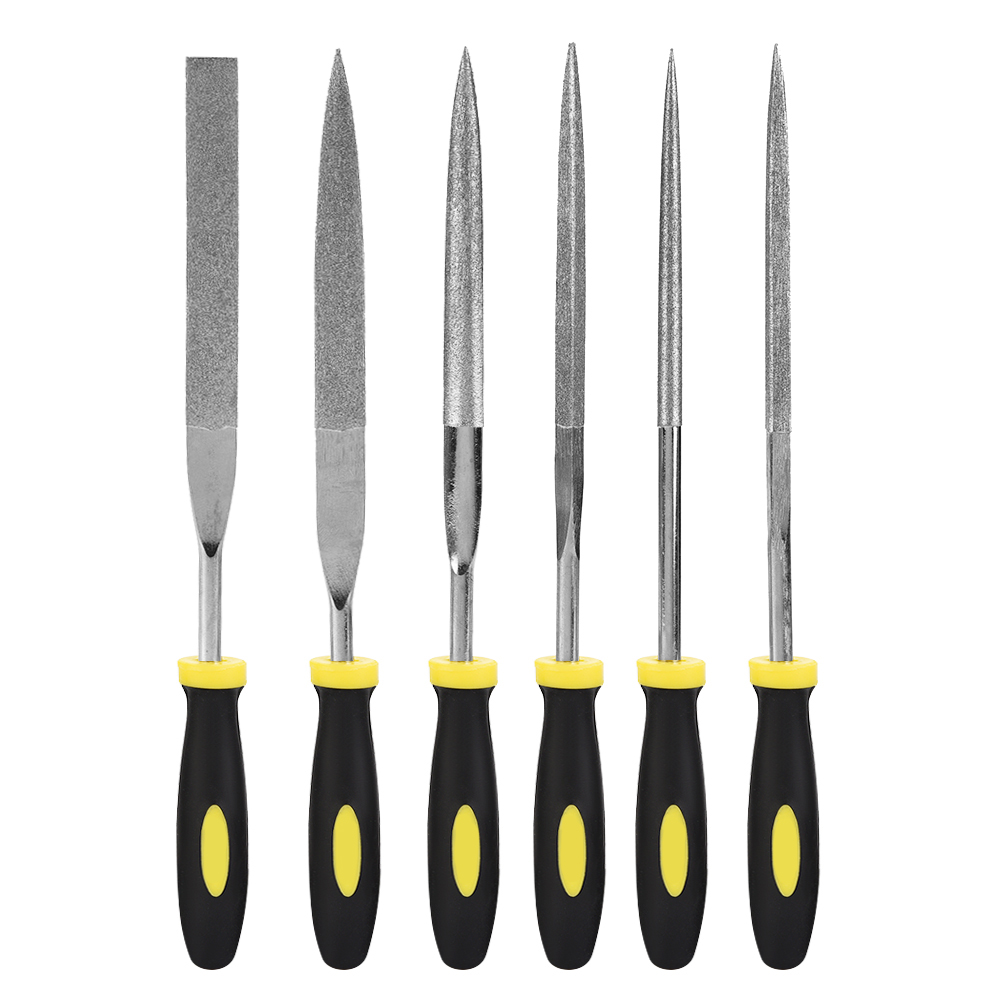 6er-set Handraspeln Aus Kohlenstoffstahl, 5 X 175 Mm – Minifeilen Für Holz, Kunststoff Und Leder, Rutschfester Griff