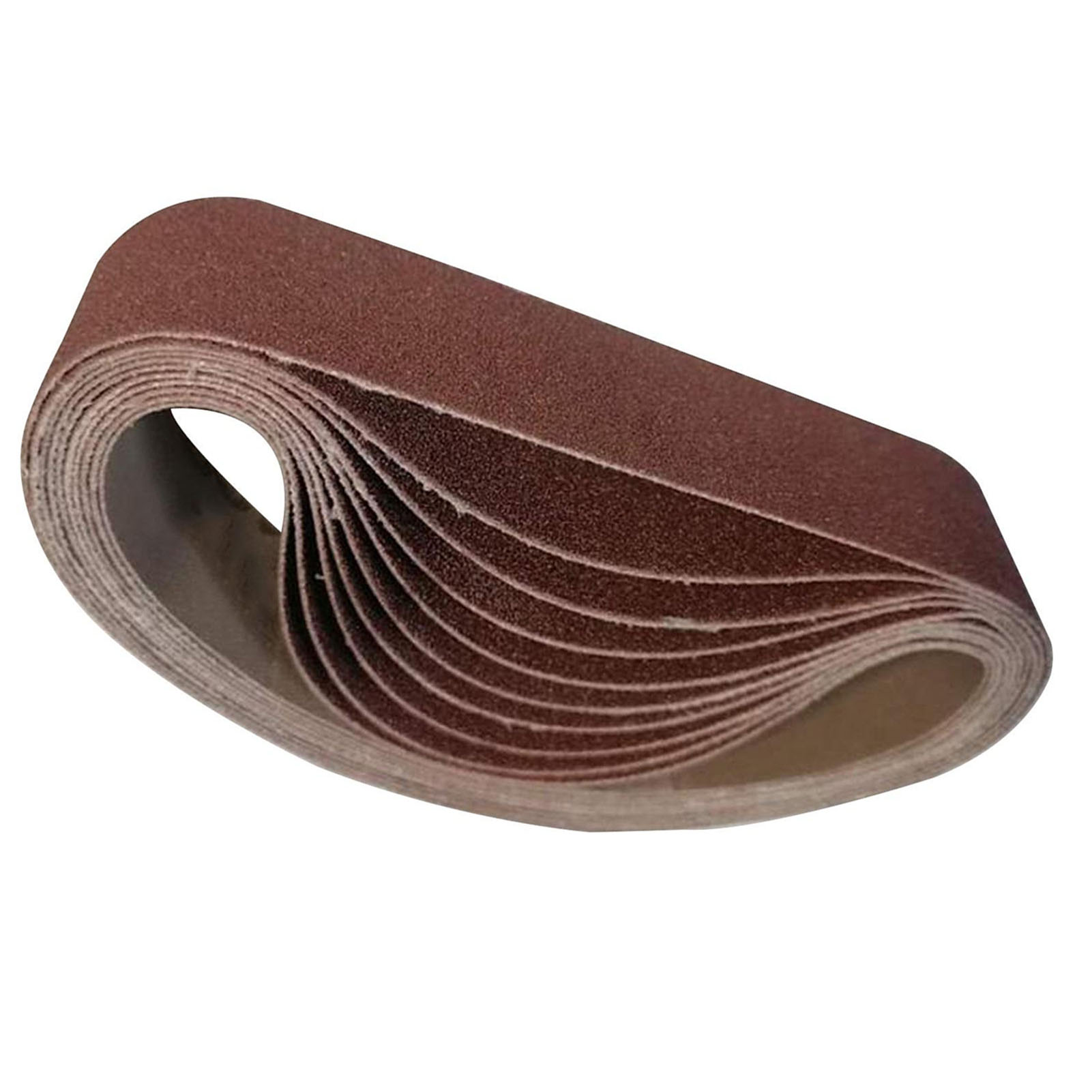 Aluminiumoxid-schleifbänder, Körnung 80, 10er-packung, 30 X 330 Mm, Für Bandschleifer, Rot, Zum Schleifen Von Holz Und Metall