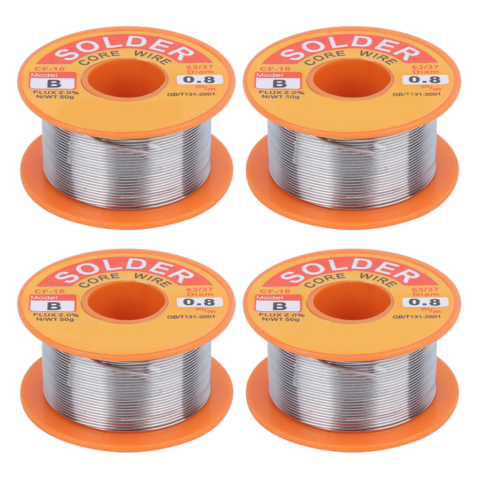 Toivize 0,8 Mm Reinzinn-lötdraht Mit Integriertem Flussmittel – Packung Mit 4 X 50 G Spulen, Keine Reinigung Erforderlich, Ideal Für Elektronik