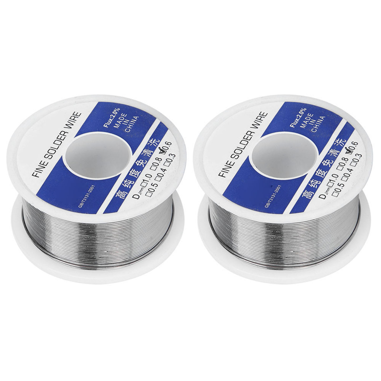 0,6 Mm Lötzinndraht Mit Kolophoniumkern, 2 X 100 G, Für Elektronik-bastelarbeiten, Schnelles Schmelzen, Keine Nachbearbeitung Erforderlich, Helle Lötstellen