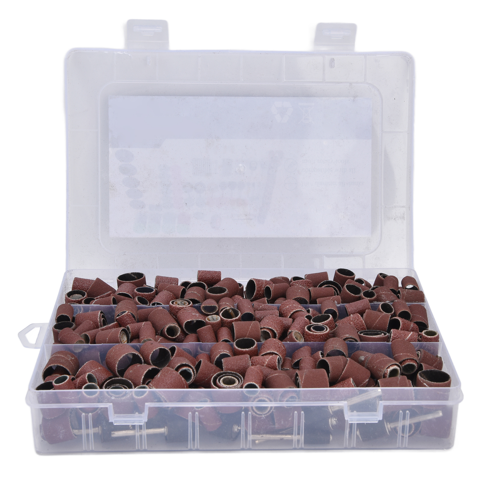 Set Mit 384 Schleifhülsen Aus Kunstharz Für Rotationsschleifer – Körnung 6 (80–600) Zum Präzisen Schleifen Von Holz, Metall Und Kunststoff.