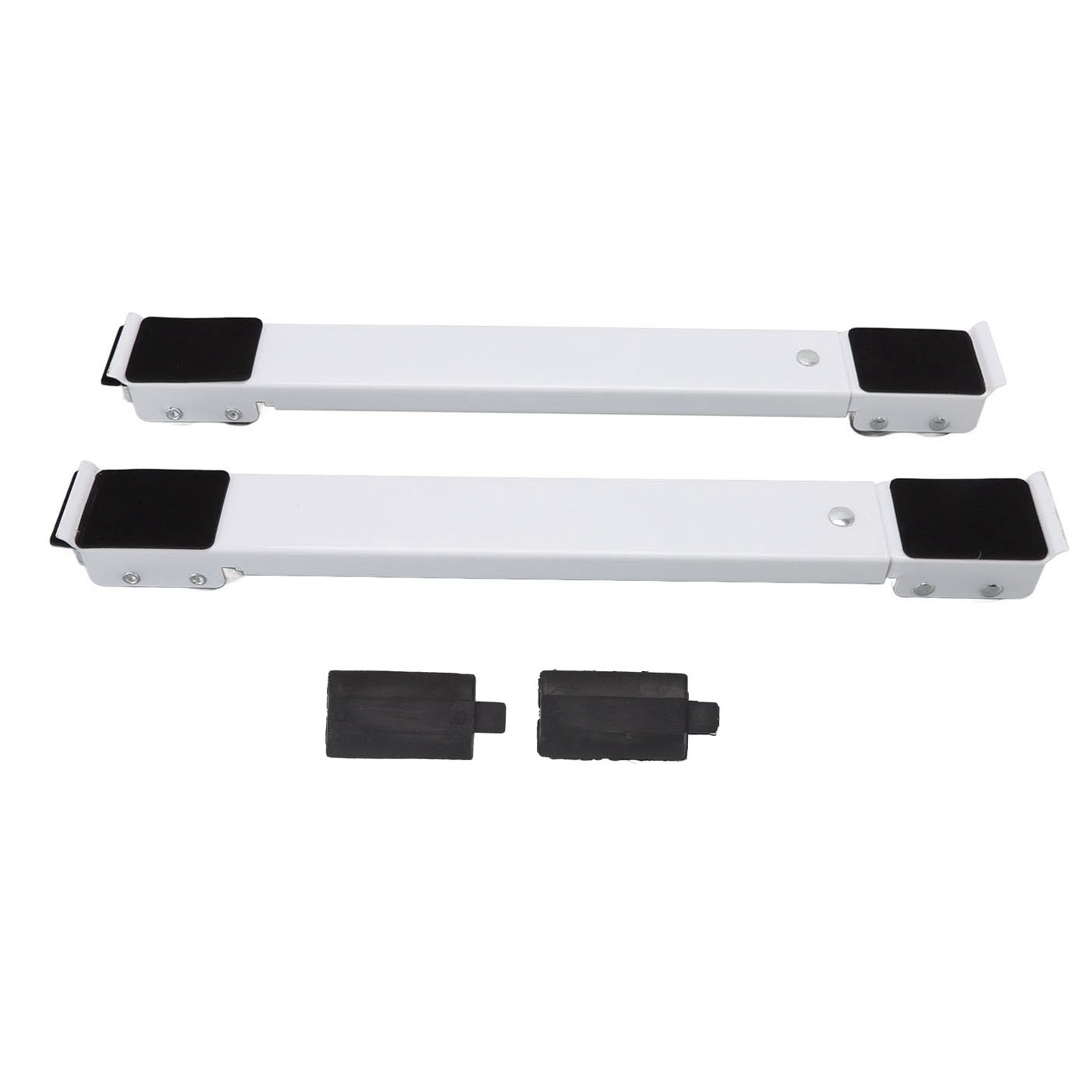 Ausziehbarer, Rollbarer Geräteständer, Verstellbar Von 45 Bis 70 Cm, Tragkraft 300 Kg, 2er-set, Weiß/schwarz