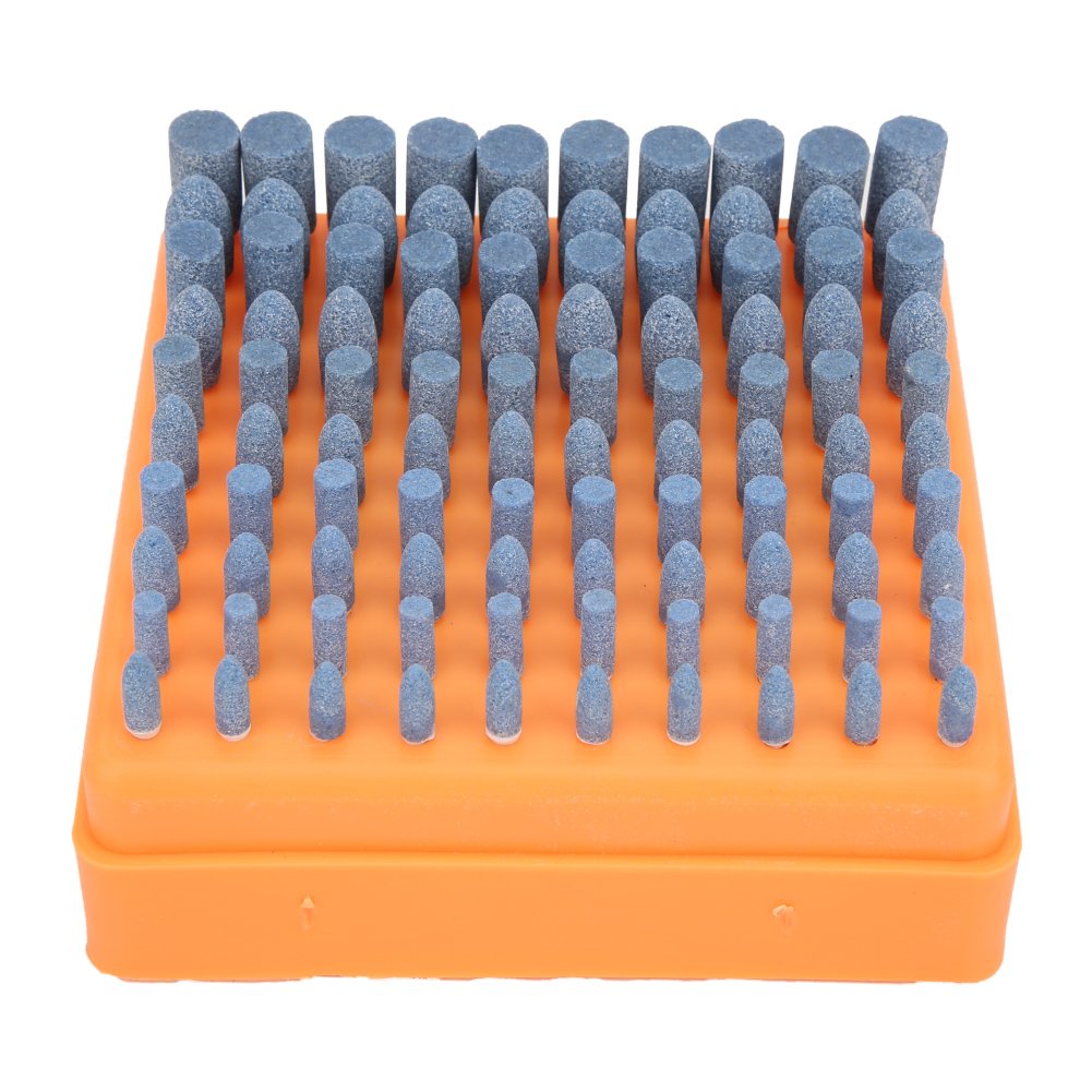 Konvolut Von 100 Blauen Korund-fräsern, Ø 3 Mm, L 40 Mm, Körnung 80, Zum Polieren Von Jade, Holz Und Metall Mit Dremel.