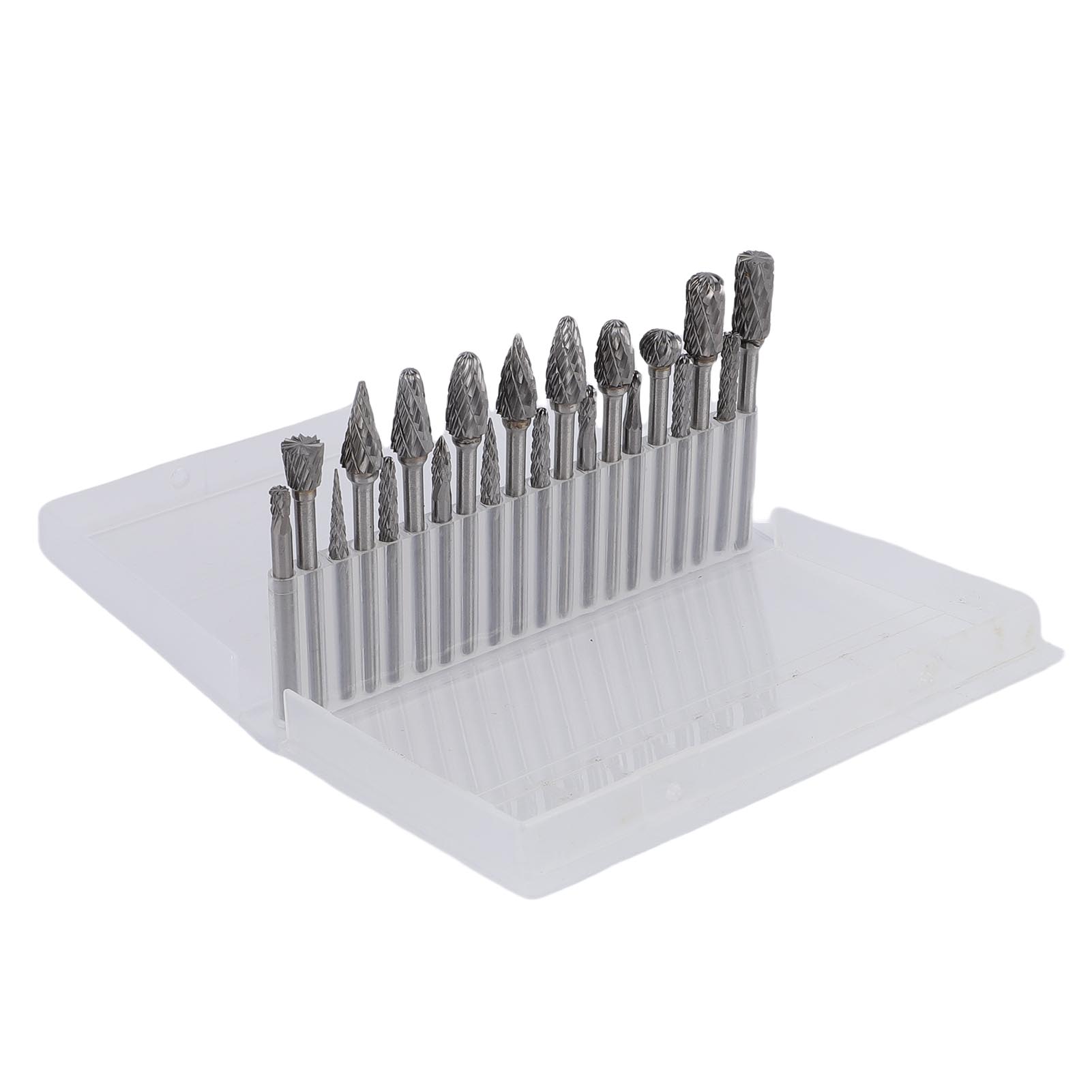 Konvolut Von 20 Toivize Hartmetall-rotationsfräsern, 6,35 Mm Schaft, 3 X 3 Mm Und 3 X 6 Mm, Zum Gravieren, Schleifen, Für Metall Und Holz