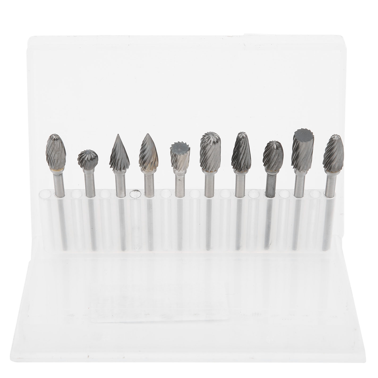 Set Mit 10 Hartmetall-fräsern, Einnutig, 3 Mm Schaft, Zum Schleifen Und Polieren Von Holz Und Metall