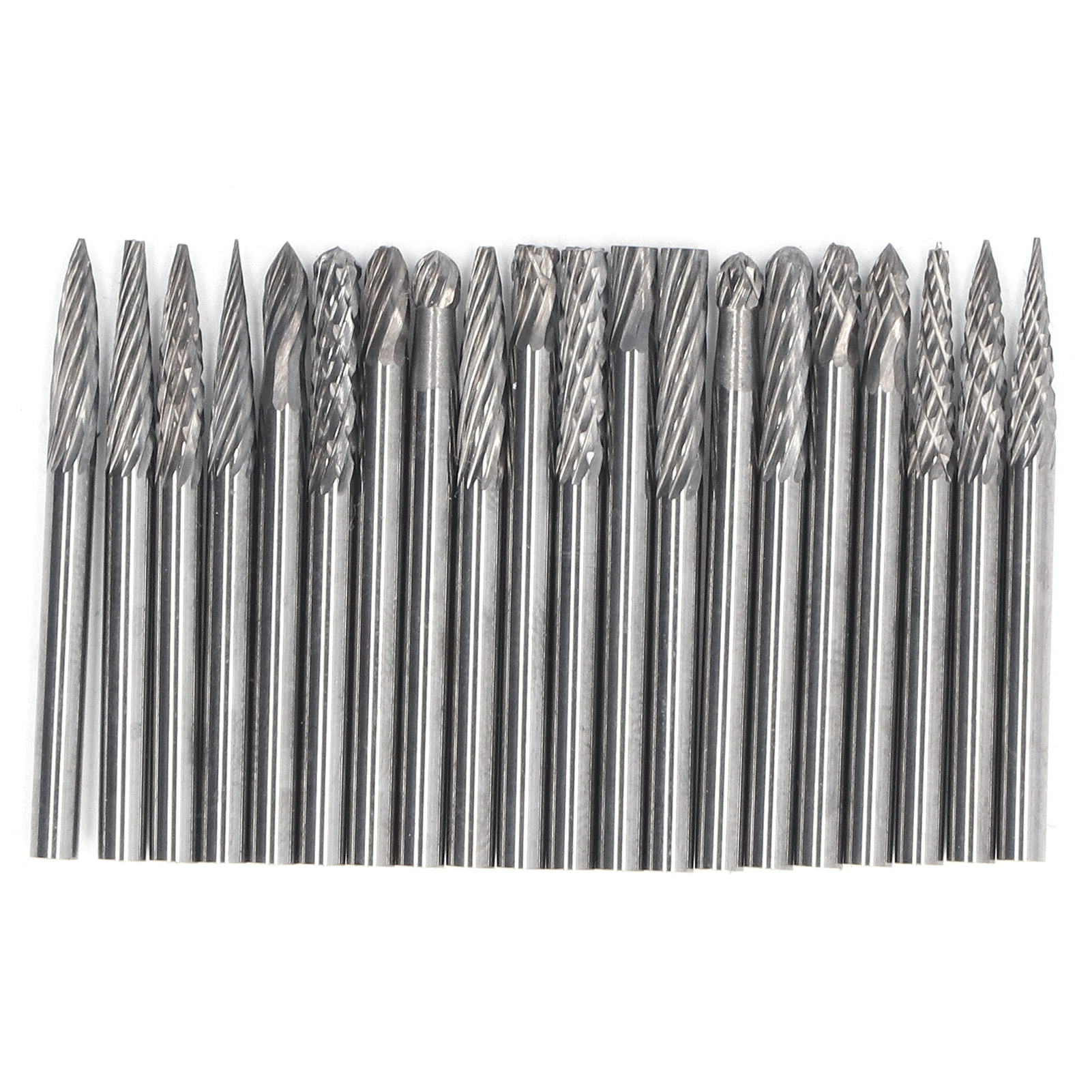 Set Mit 20 Toivize Hartmetall-fräsern Ø3 Mm, Konisch, Ein- Oder Doppelseitig, Für Dremel-rotationswerkzeuge, Heimwerkerbedarf