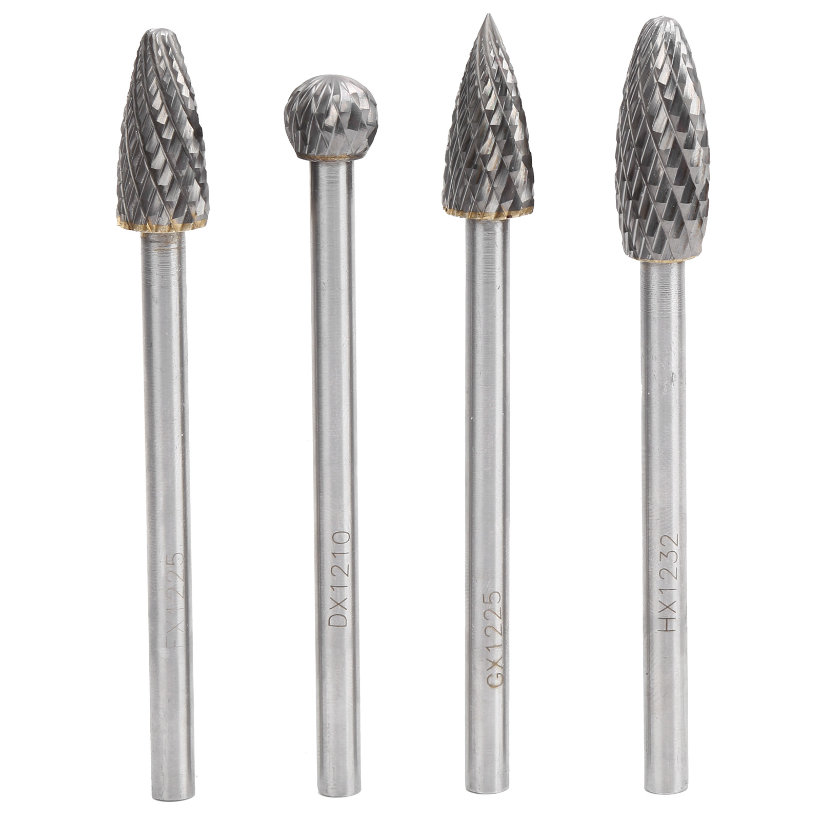 6-mm-rotationsfräser Aus Wolframkarbid, 4er-set (d, G, F, H) Für Die Präzise Bearbeitung Von Hartmetallen Und Werkstoffen