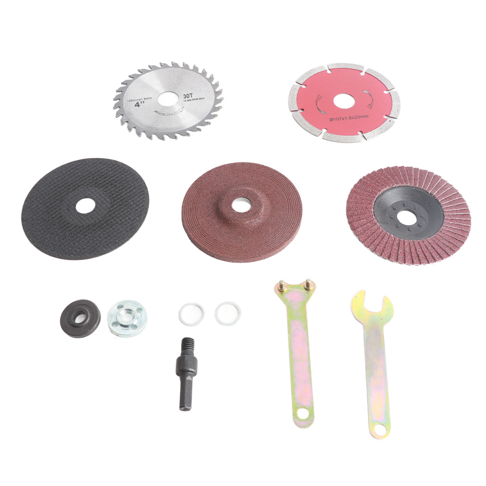 8-teiliges Bohrmaschinen-schleifadapter-set Mit Trenn- Und Polierscheiben Für Holz, Metall Und Keramik – Universelles Und Robustes Heimwerkerzubehör