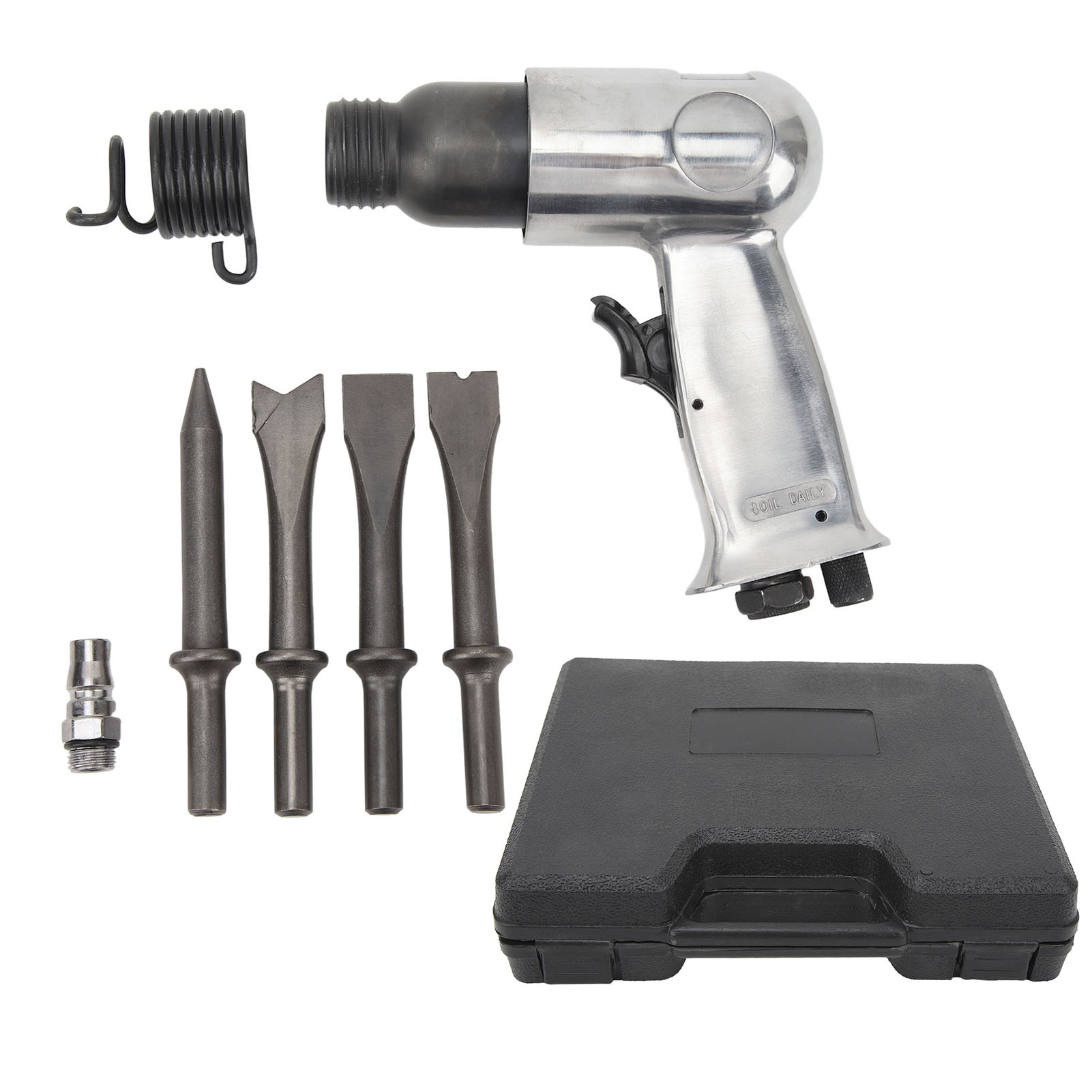 Professioneller 150-mm-drucklufthammer-komplettsatz Mit 4 Bits Und Elastischer Feder Für Kfz-reparaturen, Werkstätten Und Garagen