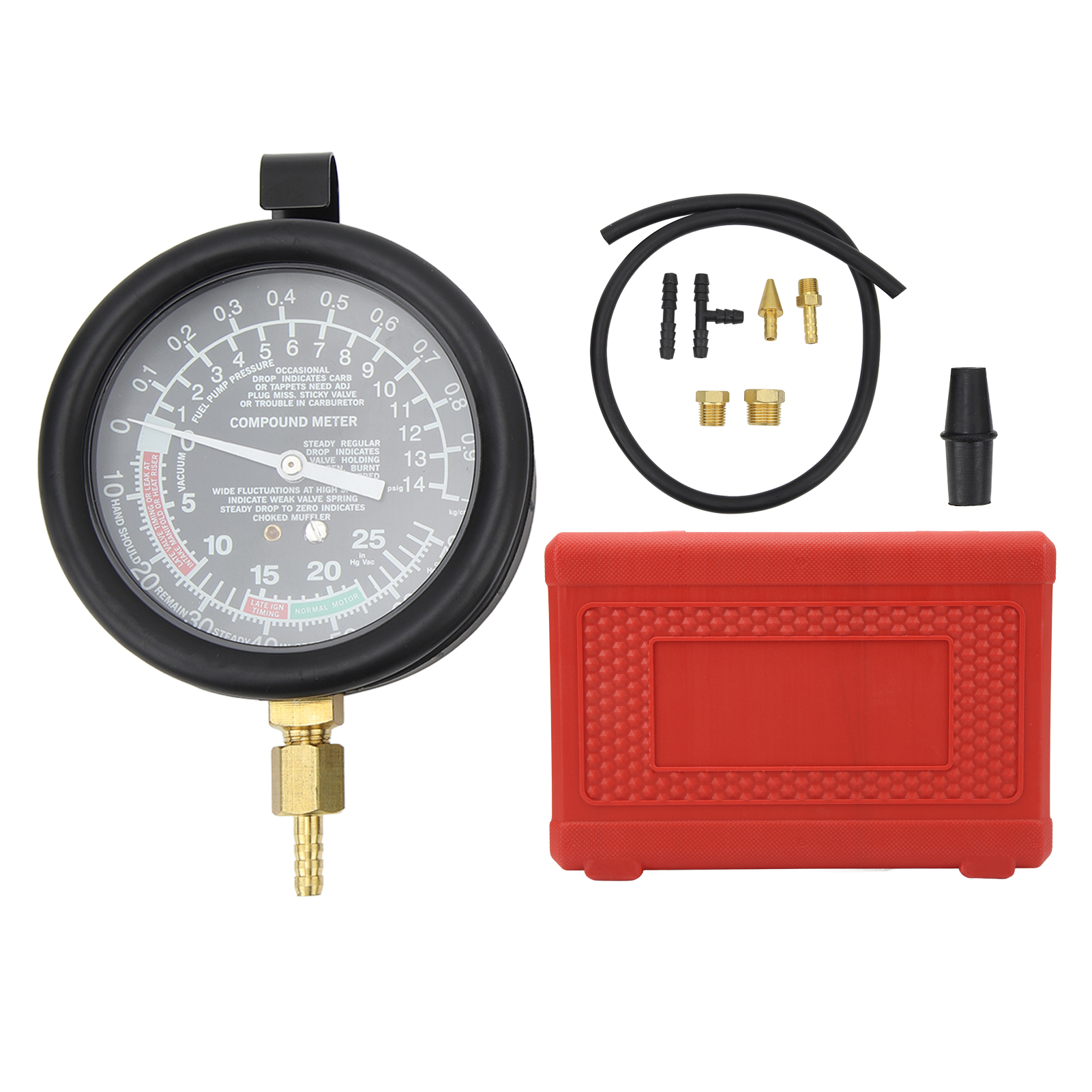 Tu-1 Motorvakuum- Und Druckprüfgerät, 14-mm- Und 18-mm-anschlüsse, Komplettes 9-teiliges Set Mit Koffer Zur Lecksuche