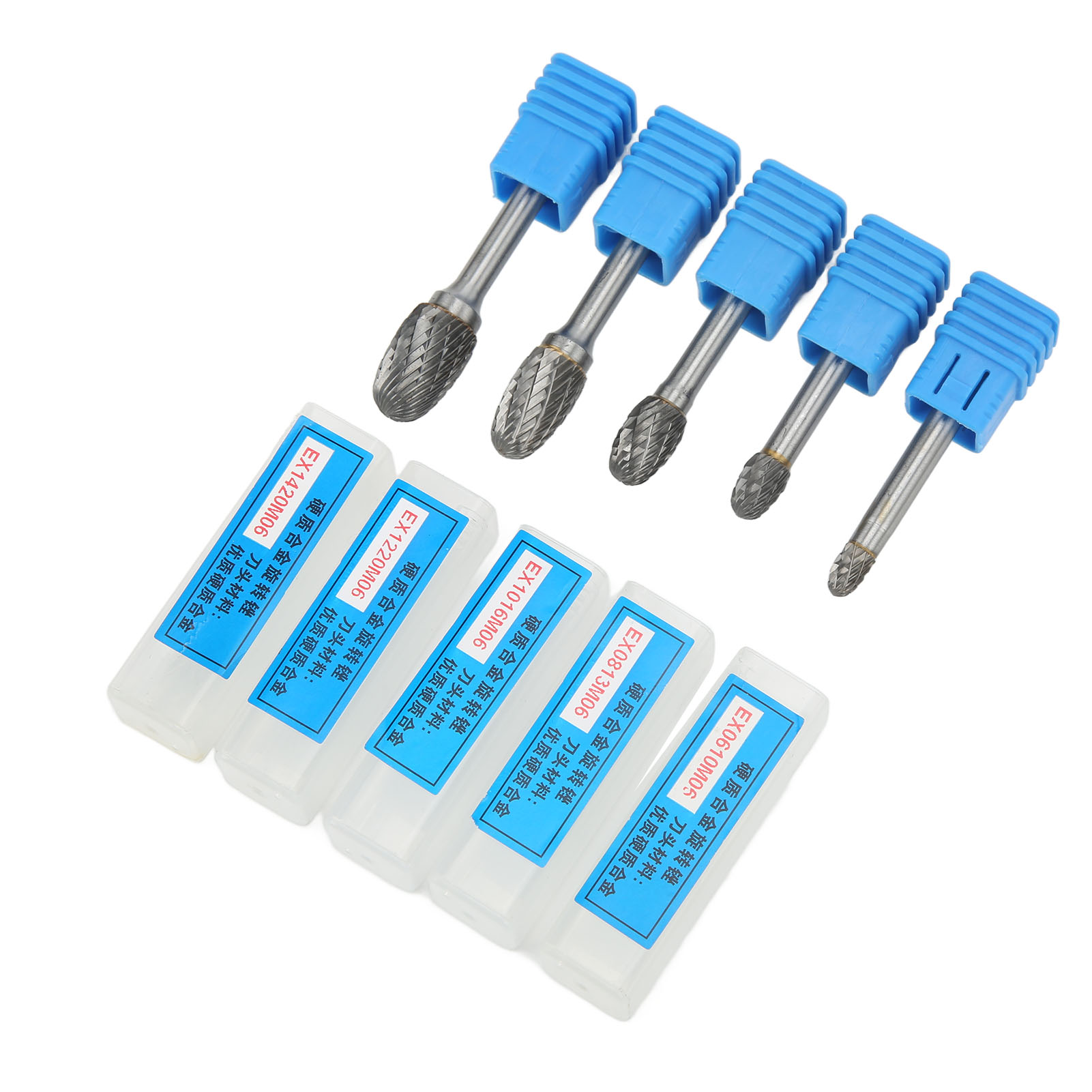 Satz Mit 5 Toivize Ex06-14m06 Hartmetallfräsern, 6 Mm Schaft, Doppelschnitt, Aero-polieren