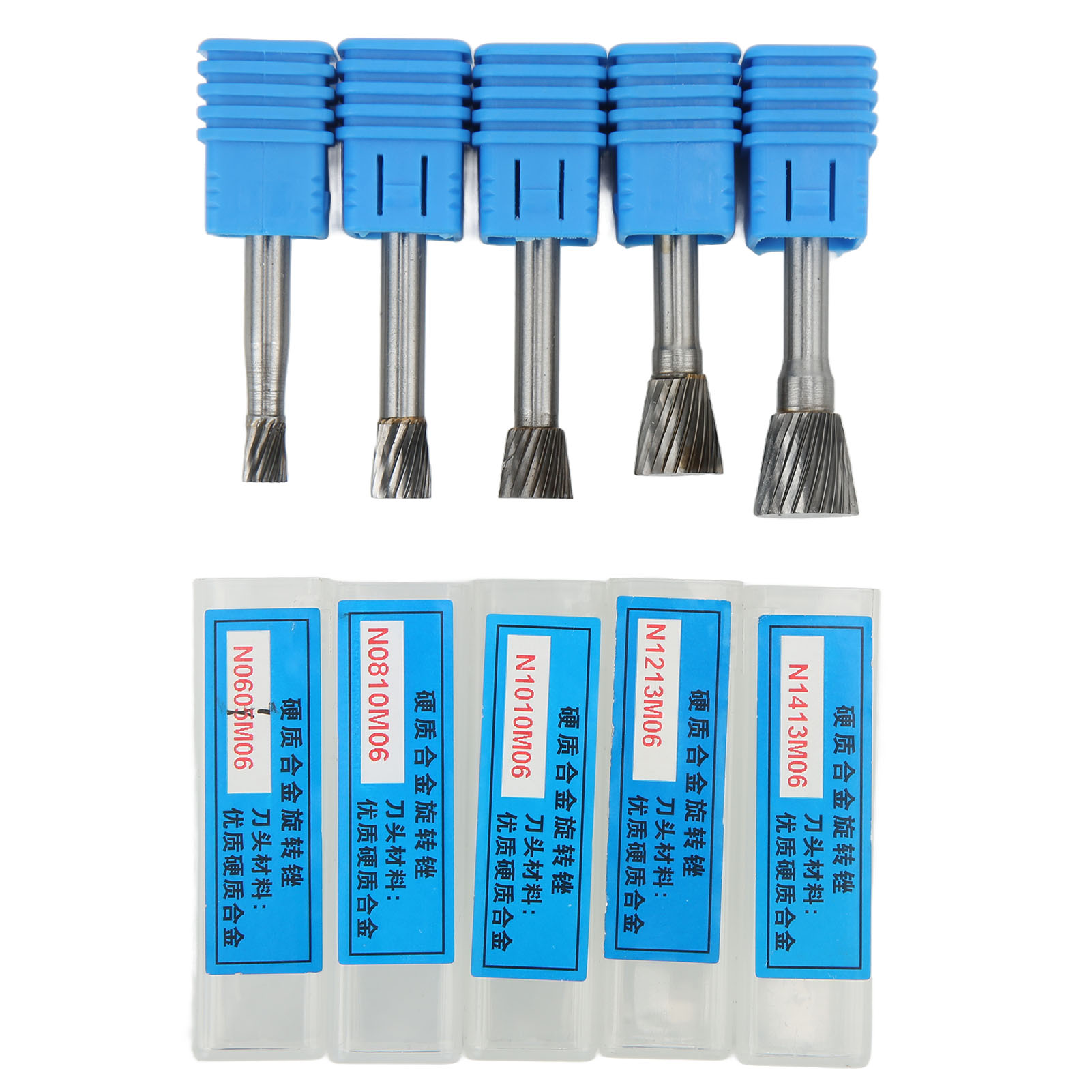 Toivize N-typ Hartmetall-rotationsfräser, 6 Mm Schaft, Einzahnig, 5-teiliges Set Zum Schruppen Und Polieren Von Metall Und Holz