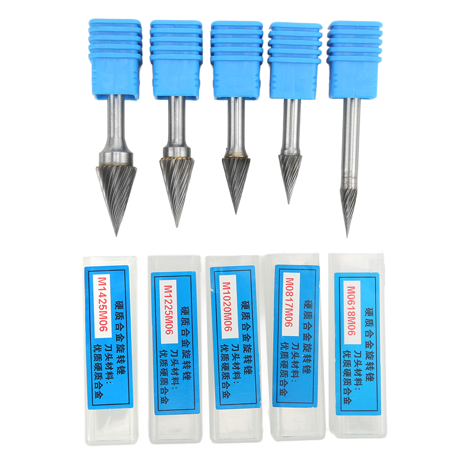 Satz Mit 5 Einschneidigen Hartmetallfräsern, 6 Mm Schaft – Glatte Oberfläche, Ideal Zum Gravieren, Polieren Und Präzisen Bohren Von Metallen Und Kunststoffen