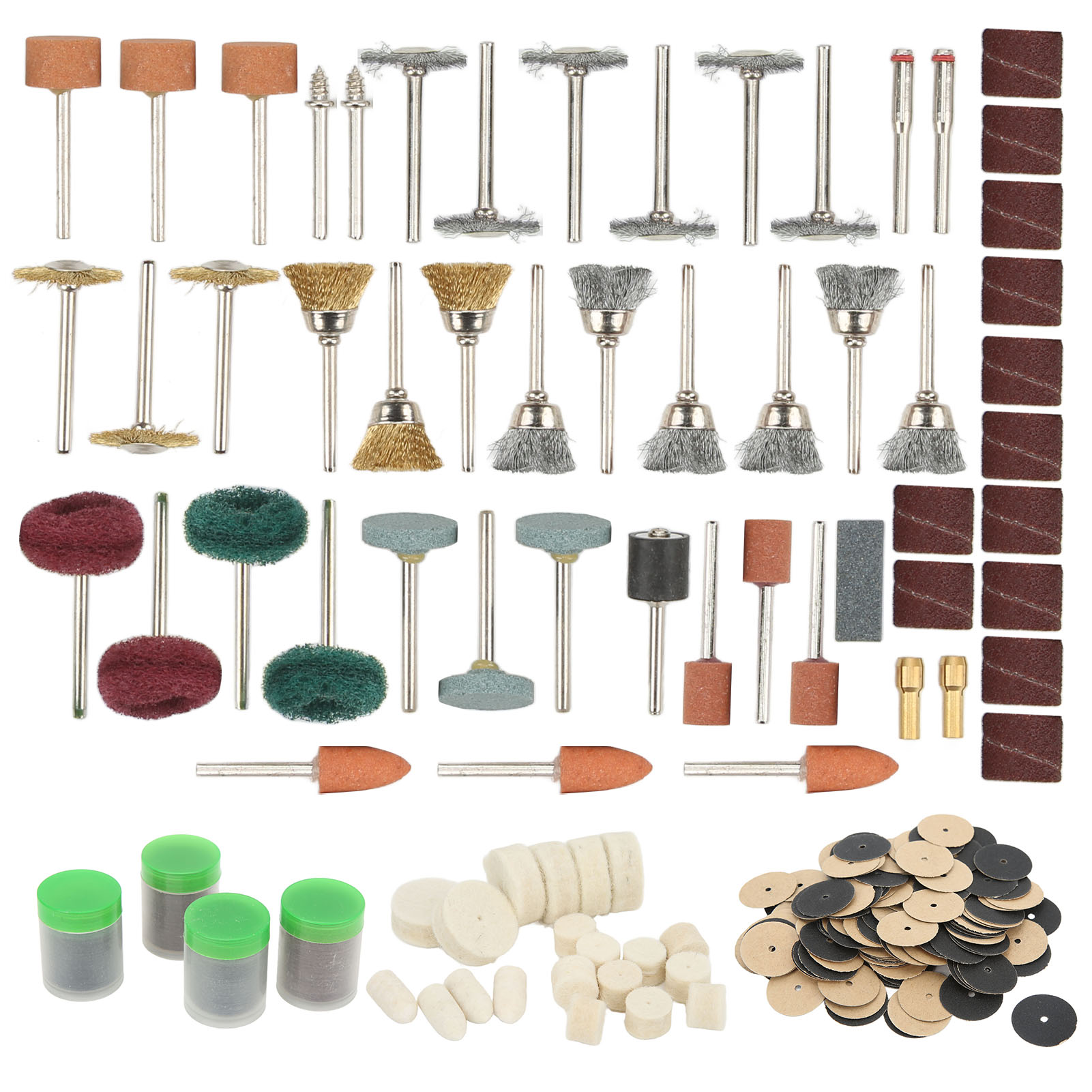 Toivize Universal-zubehörset Für Rotationswerkzeuge (347 Teile, 3,2 Mm) Zum Schleifen, Polieren Und Schneiden Von Metall, Holz, Keramik, Glas Und Kunststoff