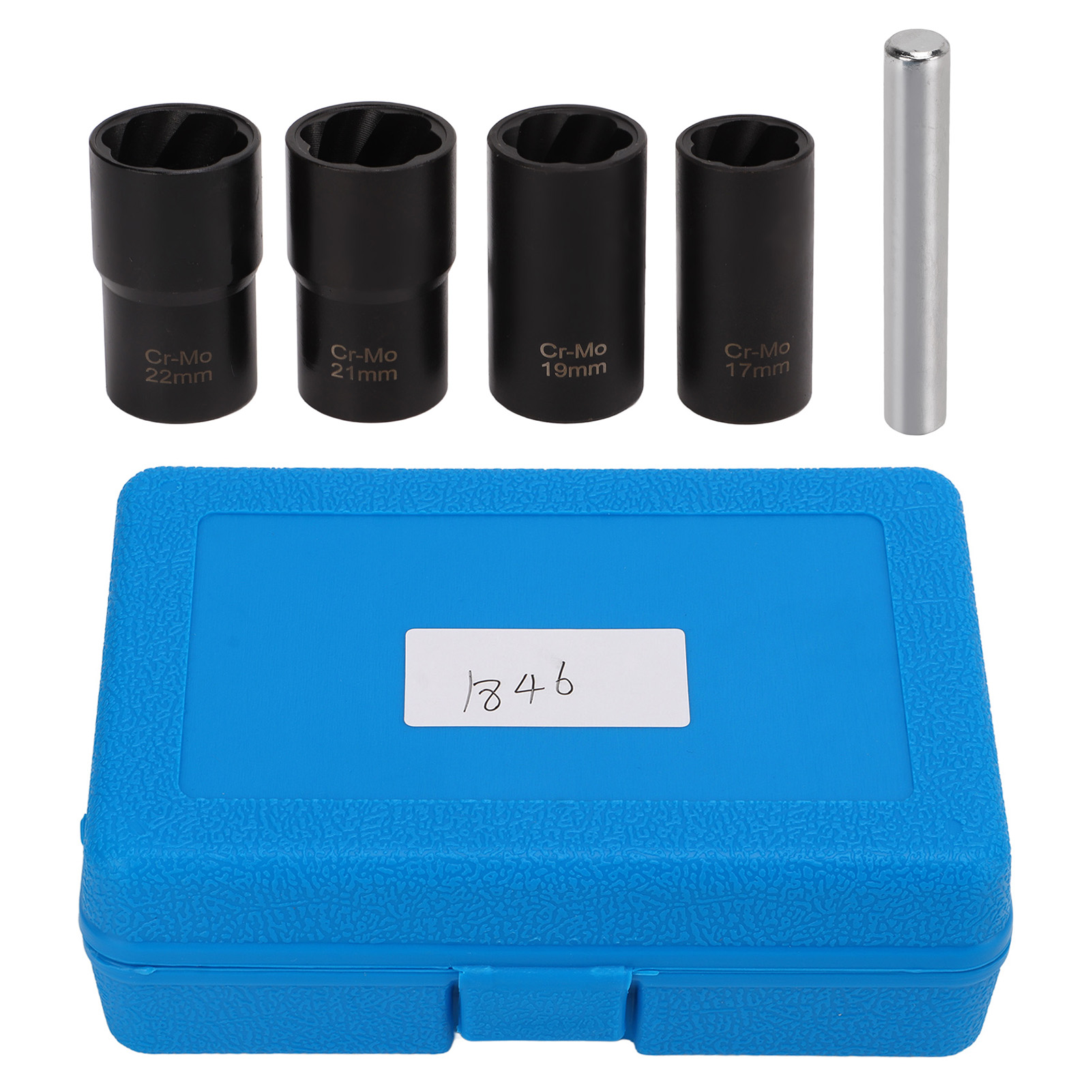 1/2" Radmuttern-ausdreher-set - Kohlenstoffstahl - 5-teiliges Set (17-22 Mm + Stange) Für Beschädigte Schrauben