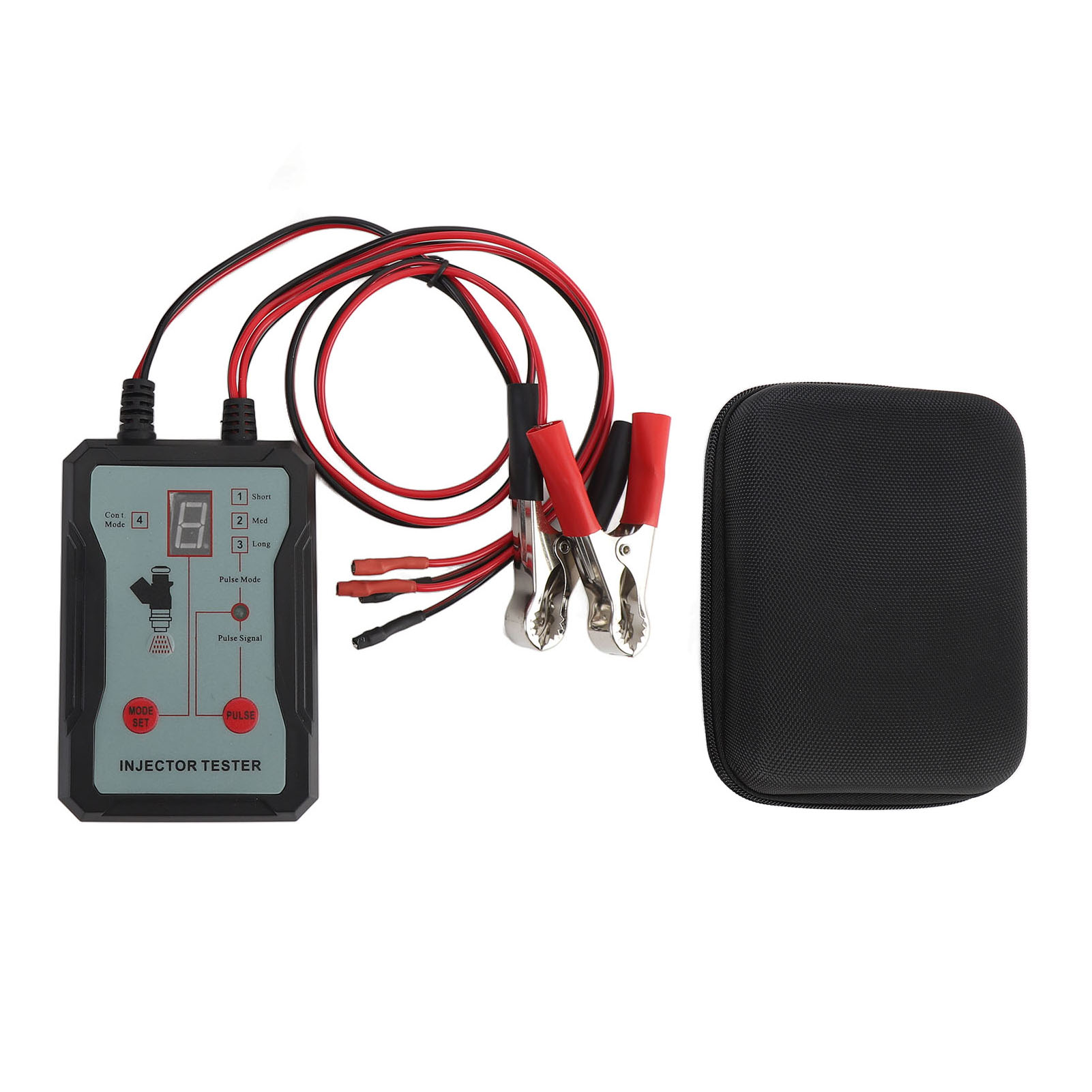 Toivize 12v Benzineinspritzdüsentester, Grau Abs, Universal Mit Led-anzeige Und 4 Impulsmodi Für Schnelle Auto- Und Motorraddiagnose