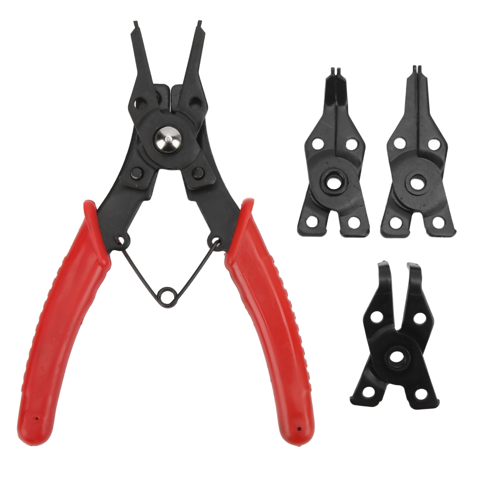 Toivize 4-in-1 Sicherungsringzange, Legierter Stahl, Austauschbare Köpfe Für Innen- Und Außenringe Von 9,5 Bis 50,8 Mm