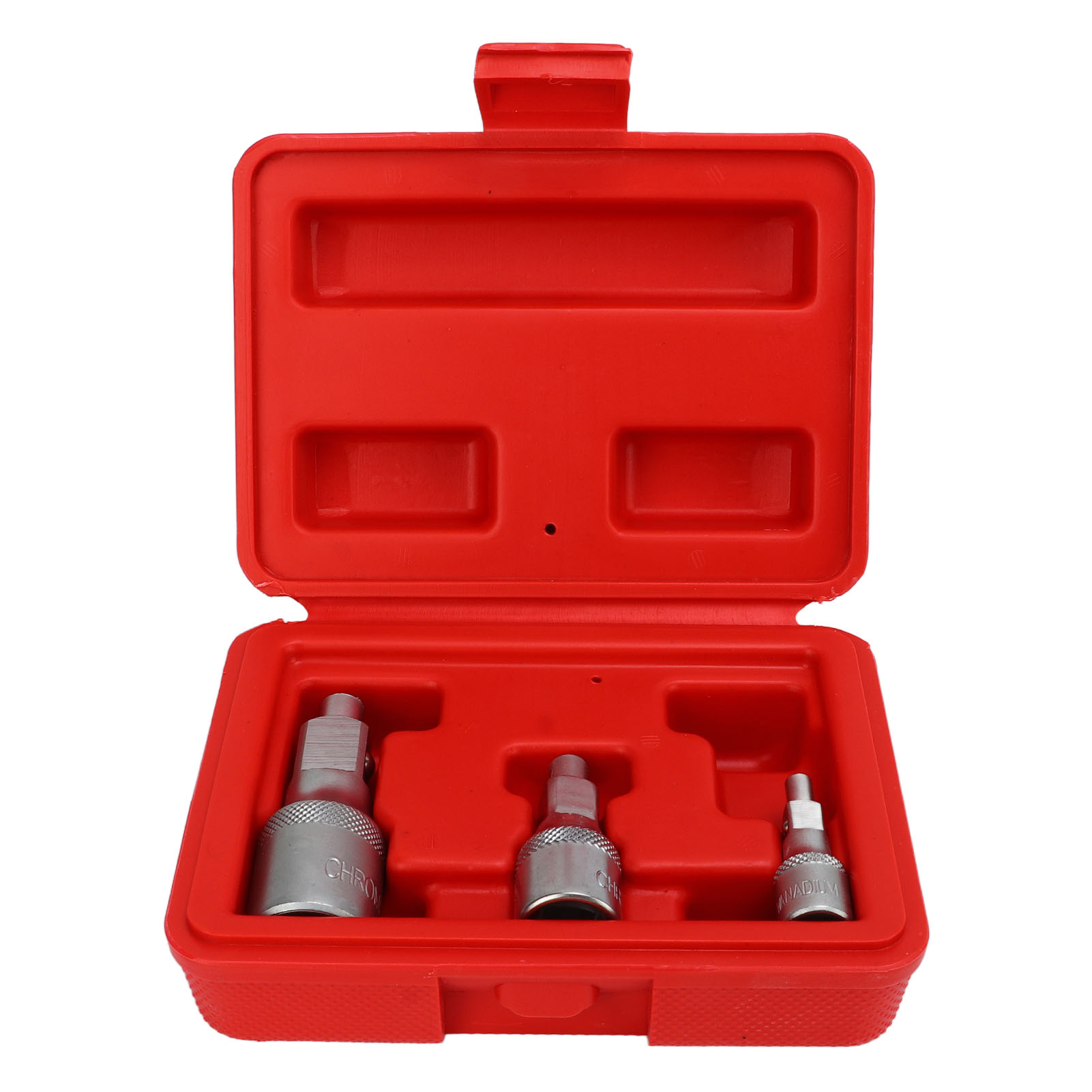 Toivize 1/4" 3/8" 1/2" Magnetischer Vierkantantriebsadapter, Chrom-vanadium-stahl, 3-teiliges Bit-set Mit Koffer