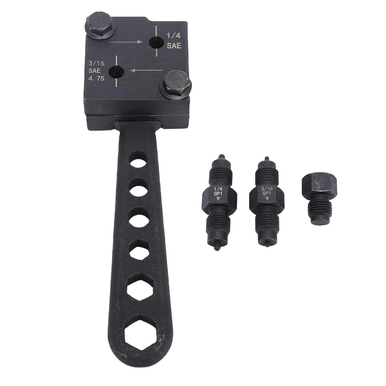Doppeltes Bremsbördelwerkzeug – Robustes, Leichtes Metall, Kompatibel Mit 3/16"- Und 1/4"-rohren, Komplettset Mit Adaptern Für Präzise Und Zuverlässige Kfz-reparaturen