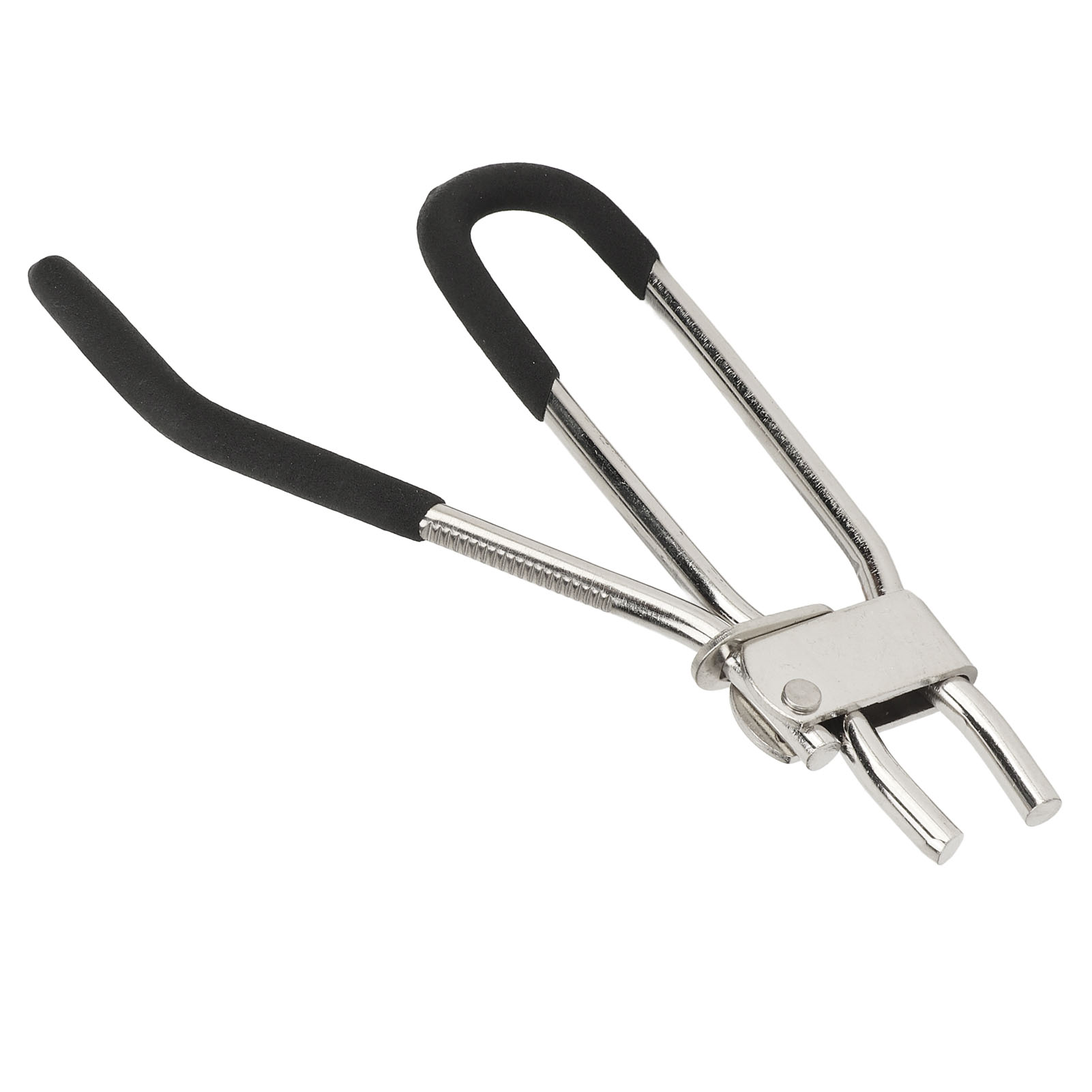 Hydraulikschlauchschelle – Verchromter Stahl – 12 Mm Öffnung – Abgerundete Backen Für Brems- Und Kraftstoffleitungen – Robuster, Rutschfester Griff