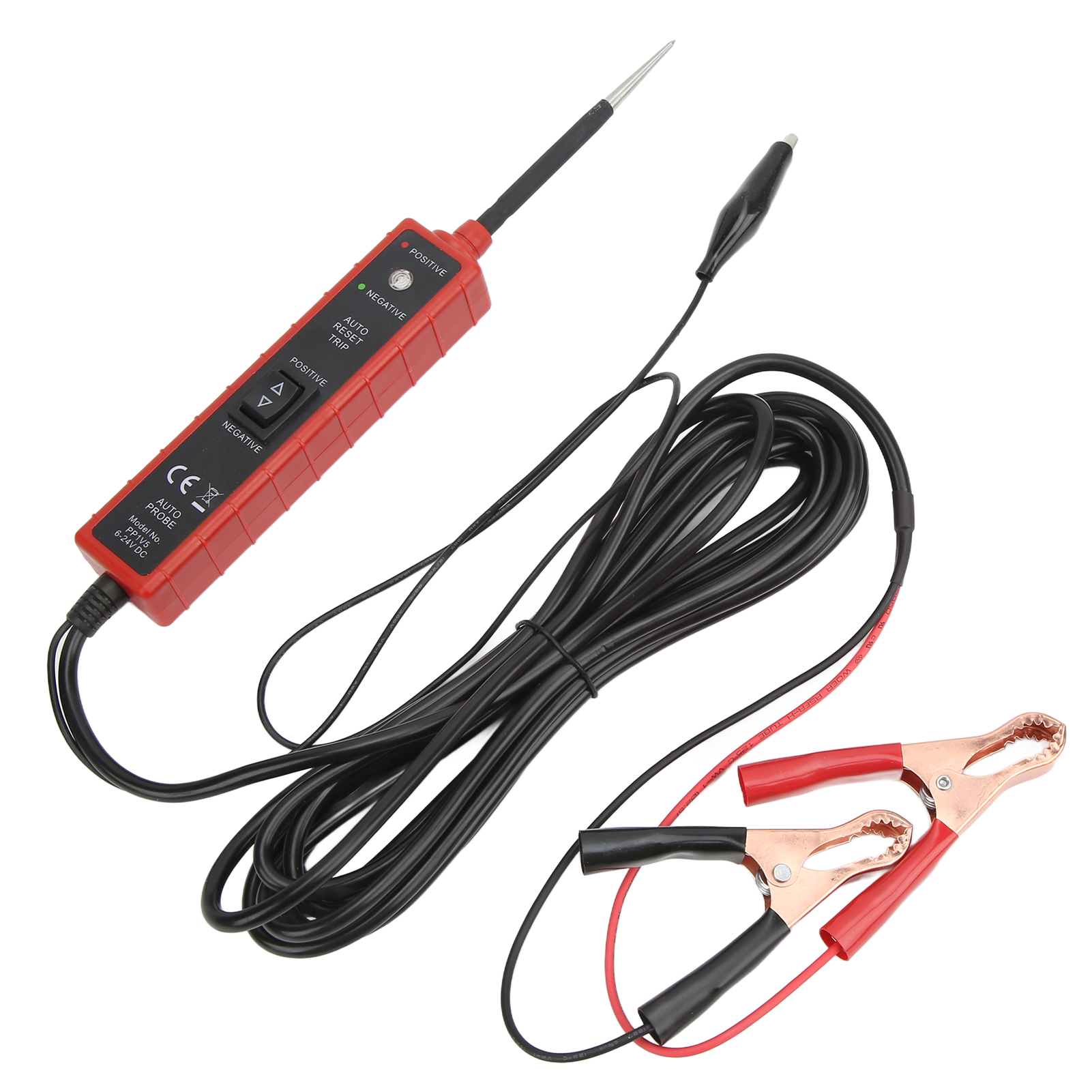 Toivize Em285 Kfz-elektriktester 6-24v Dc 4m Kabel Kurzschlussschutz Rot