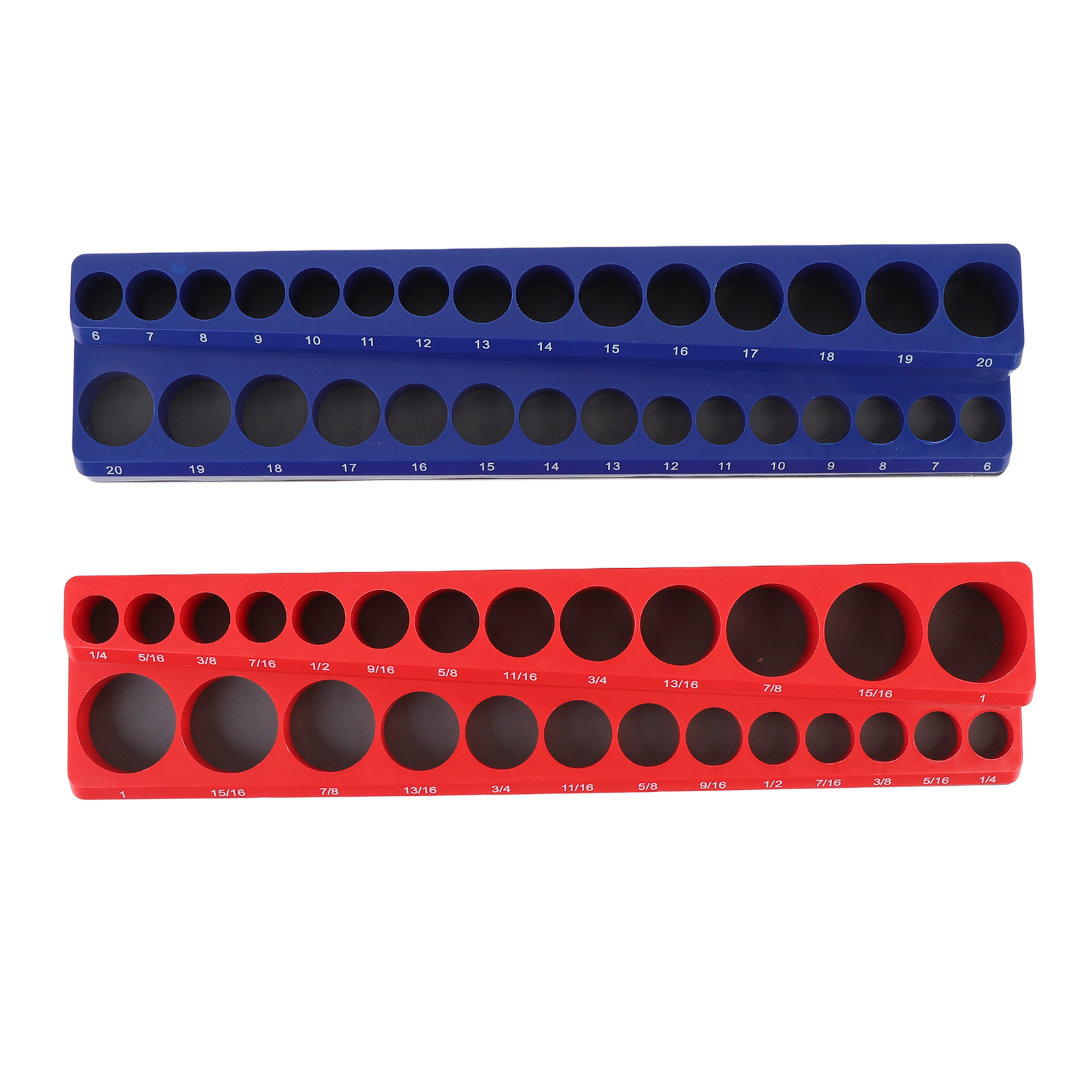 Toivize 3/8" Magnetischer Steckschlüsselhalter, 2er-pack, Robuste Pp-organizer Für Metrische Und Zöllige Schraubenschlüssel, Werkstatt/garage