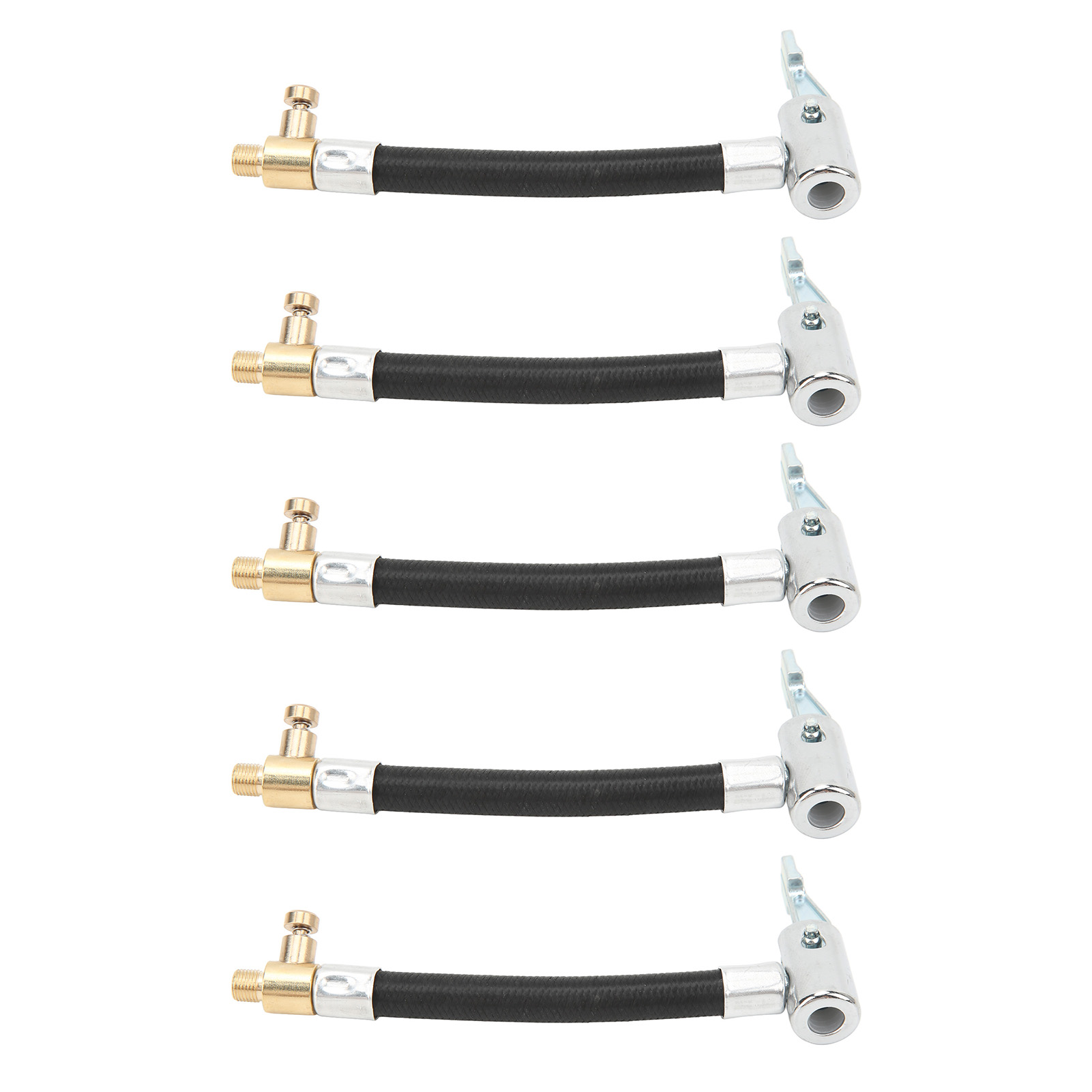 Verlängerungsschlauch – Universal – 5er-pack, Aluminium & Gummi, 10 Cm, Für Auto, Motorrad, Fahrrad