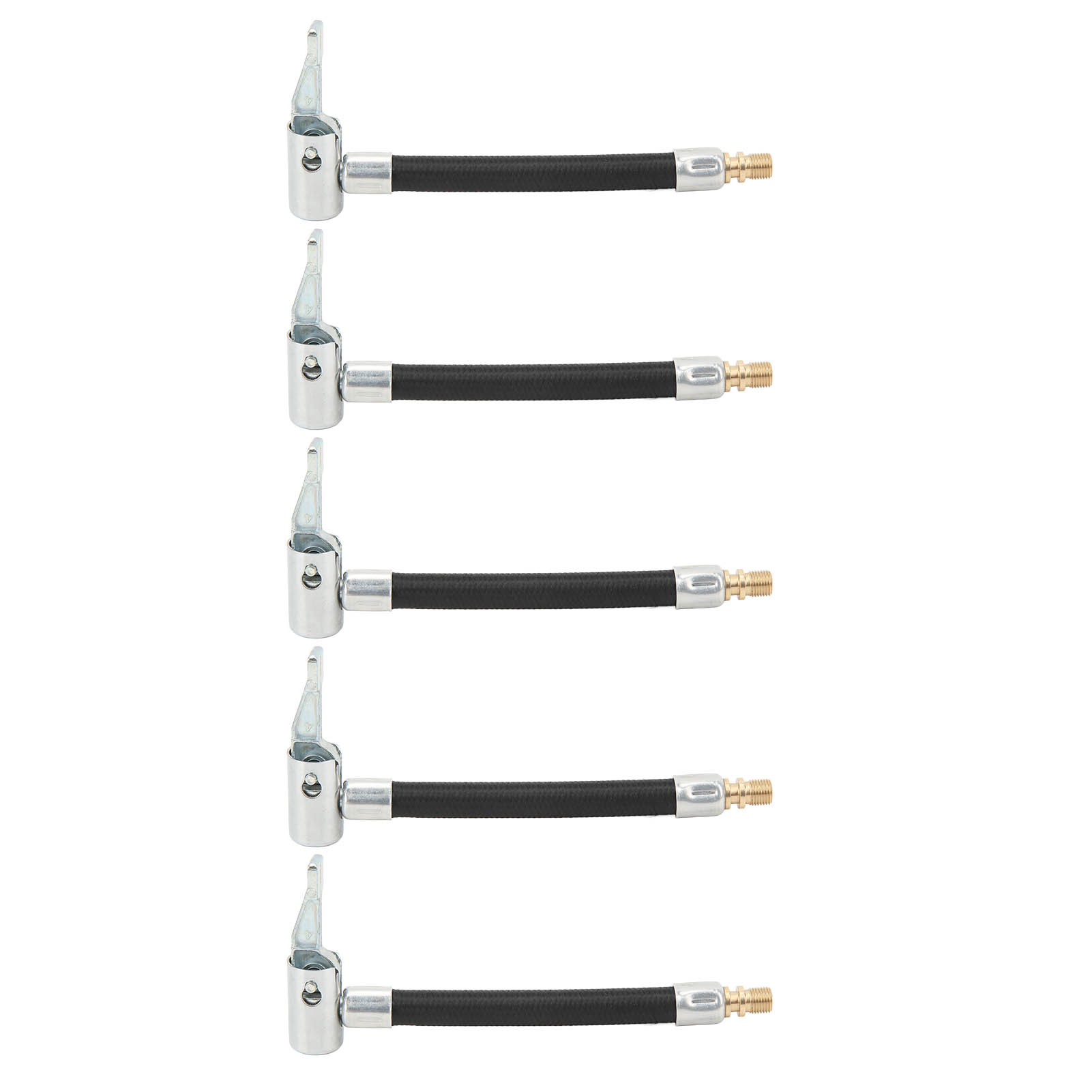 Toivize 10cm Schnellaufblasadapter, 5er-pack, Wasserdichte Aluminiumlegierung Für Schrader-ventile Für Autos, Motorräder Und Fahrräder