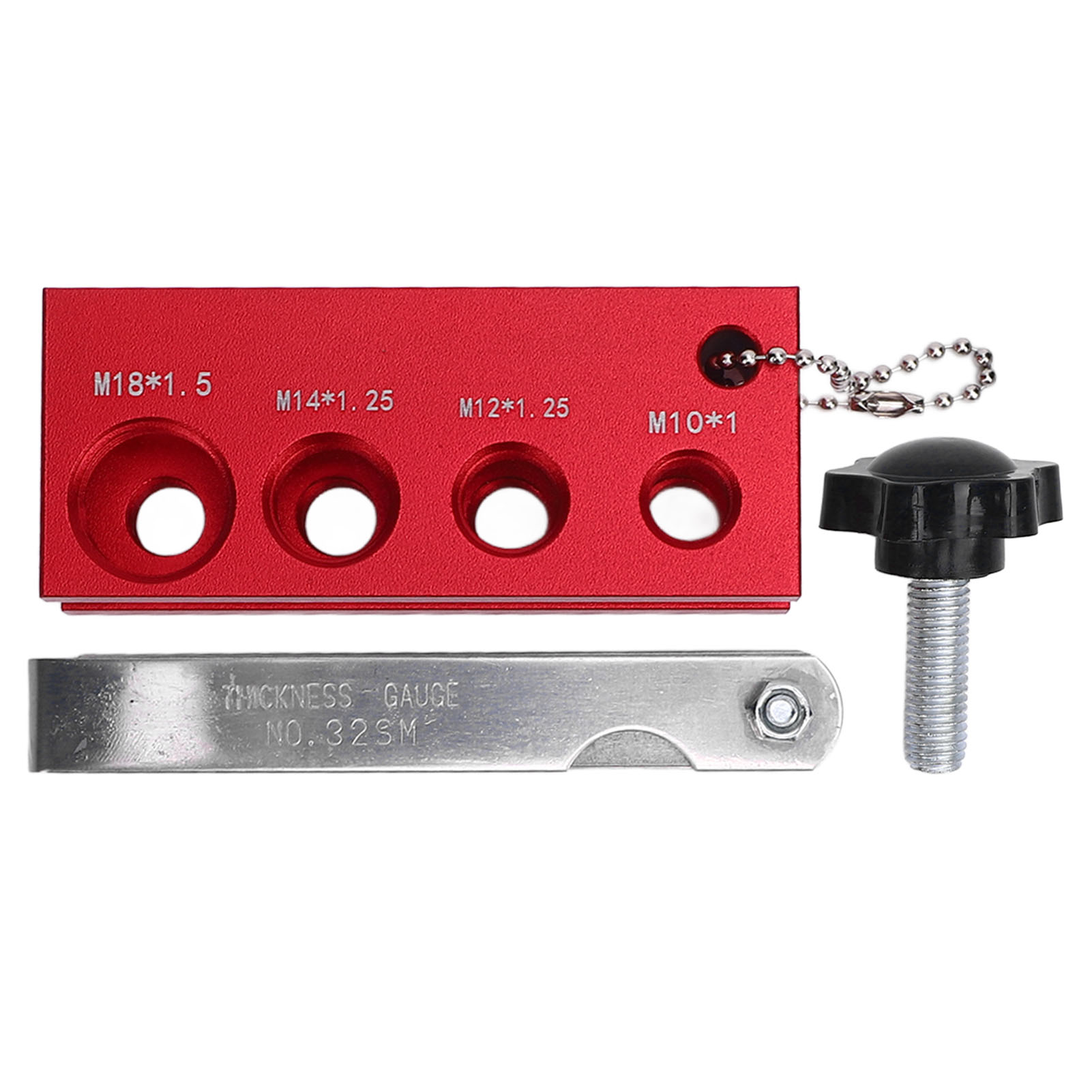 Toivize Universal-zündkerzenabstandslehre 10-16 Mm, Stahl, 32 Klingen, Rot