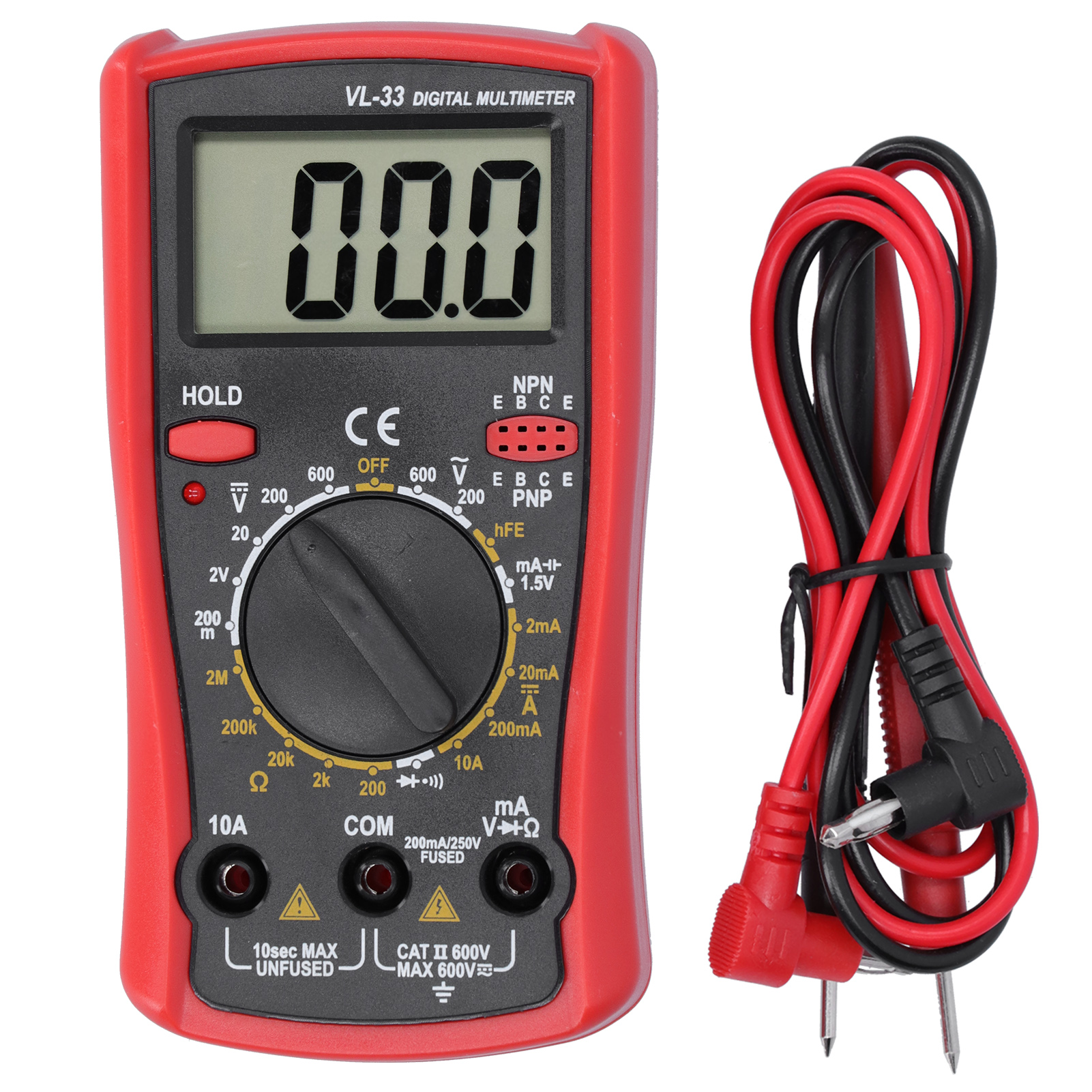 Das Kompakte Und Präzise Digitalmultimeter Toivize Vl-33 Misst Spannung, Widerstand Und Stromstärke. Ein Zuverlässiges, Tragbares Gerät Für Heimwerker Und Profis.