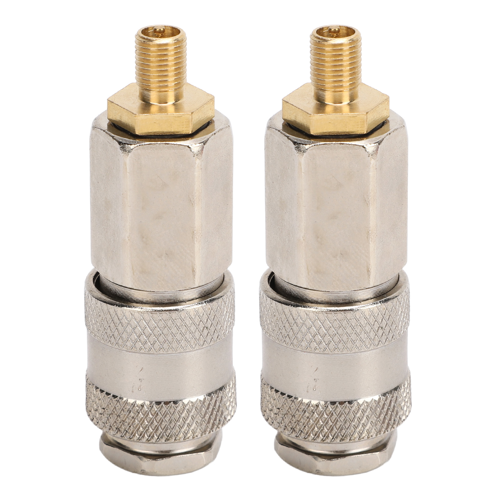 Toivize 2 Stück Schnellkupplungs-luftadapter Aus Stahl, 1/4" Us-ventil Für Reifenfüllgeräte