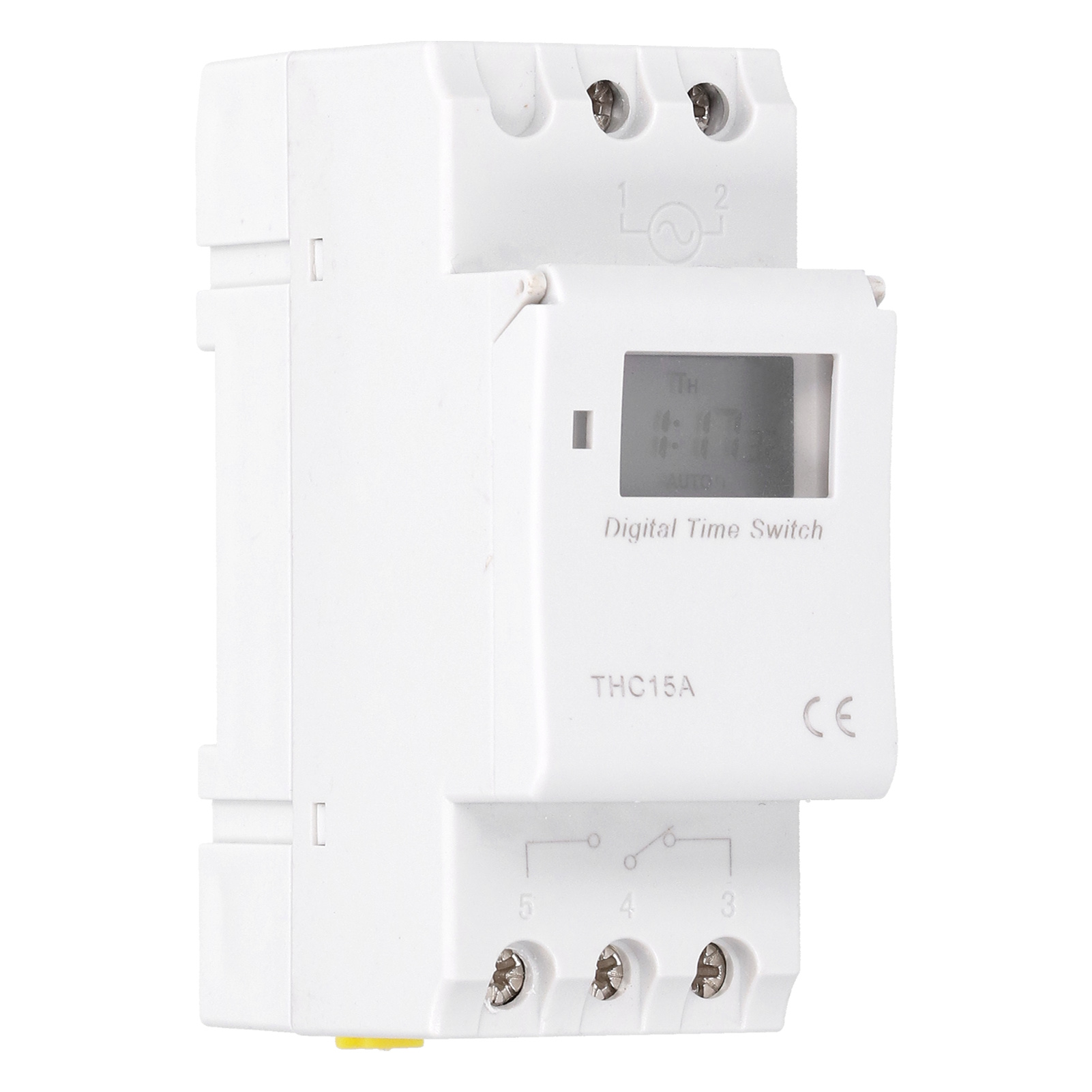 Programmierbarer Digitaltimer, Din-schienenmontage, Echtzeitanzeige, Integrierter Wiederaufladbarer Lithium-akku, 16 Zyklen, Tag/woche
